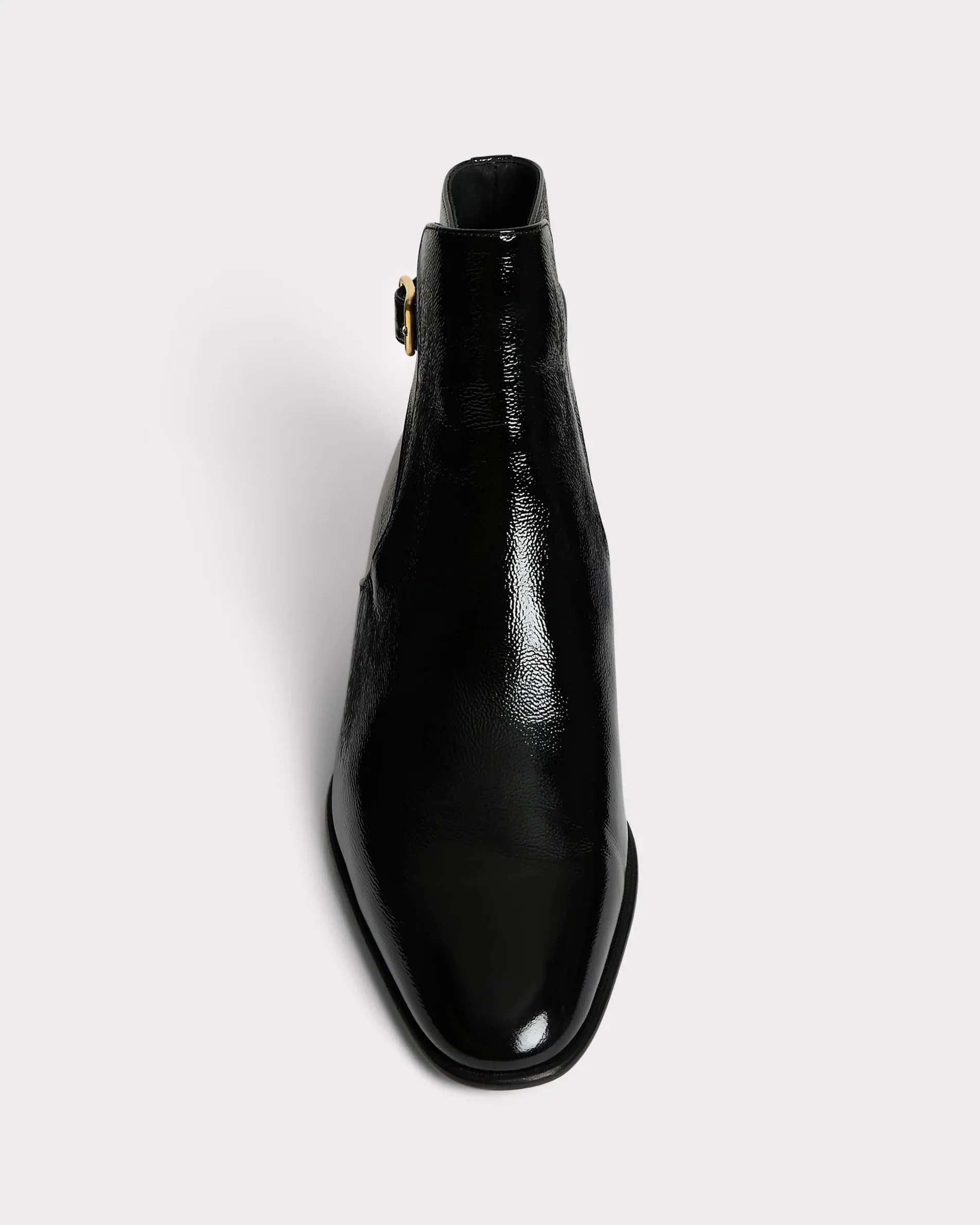 BOTTINES JODHPUR EN CUIR DE VEAU VERNI CRAQUELÉ – NOIRES - Image 4