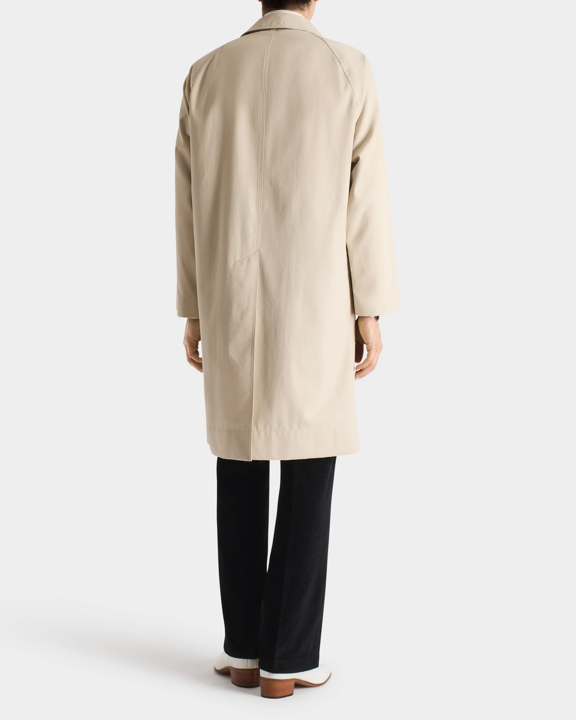 CAR COAT EN GABARDINE DE POLYCOTON RECYCLÉ - BEIGE MASTIC - Image 4