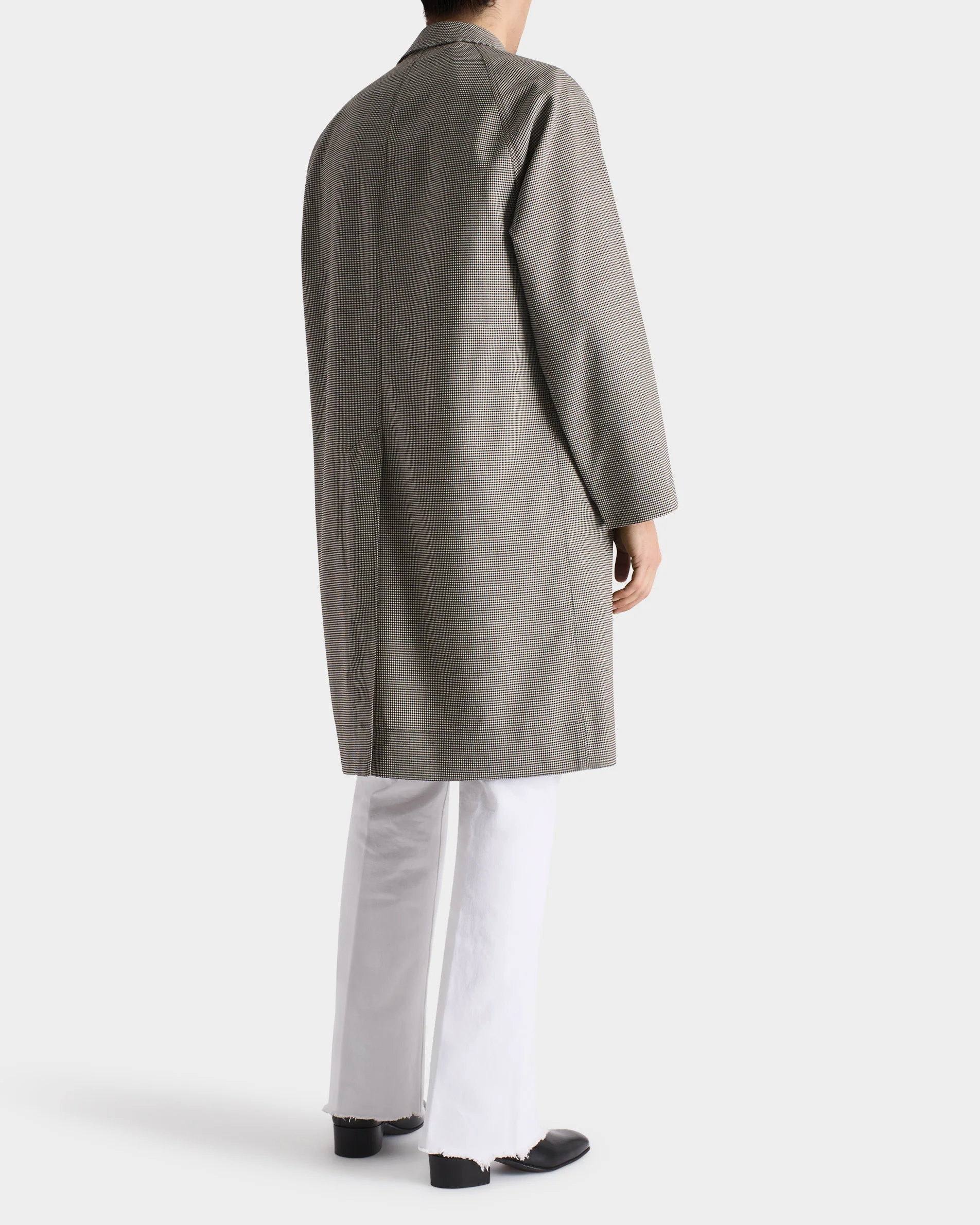 CAR COAT EN LAINE TROPICALE - MICRO-CARREAUX MULTICOLORES - Image 4