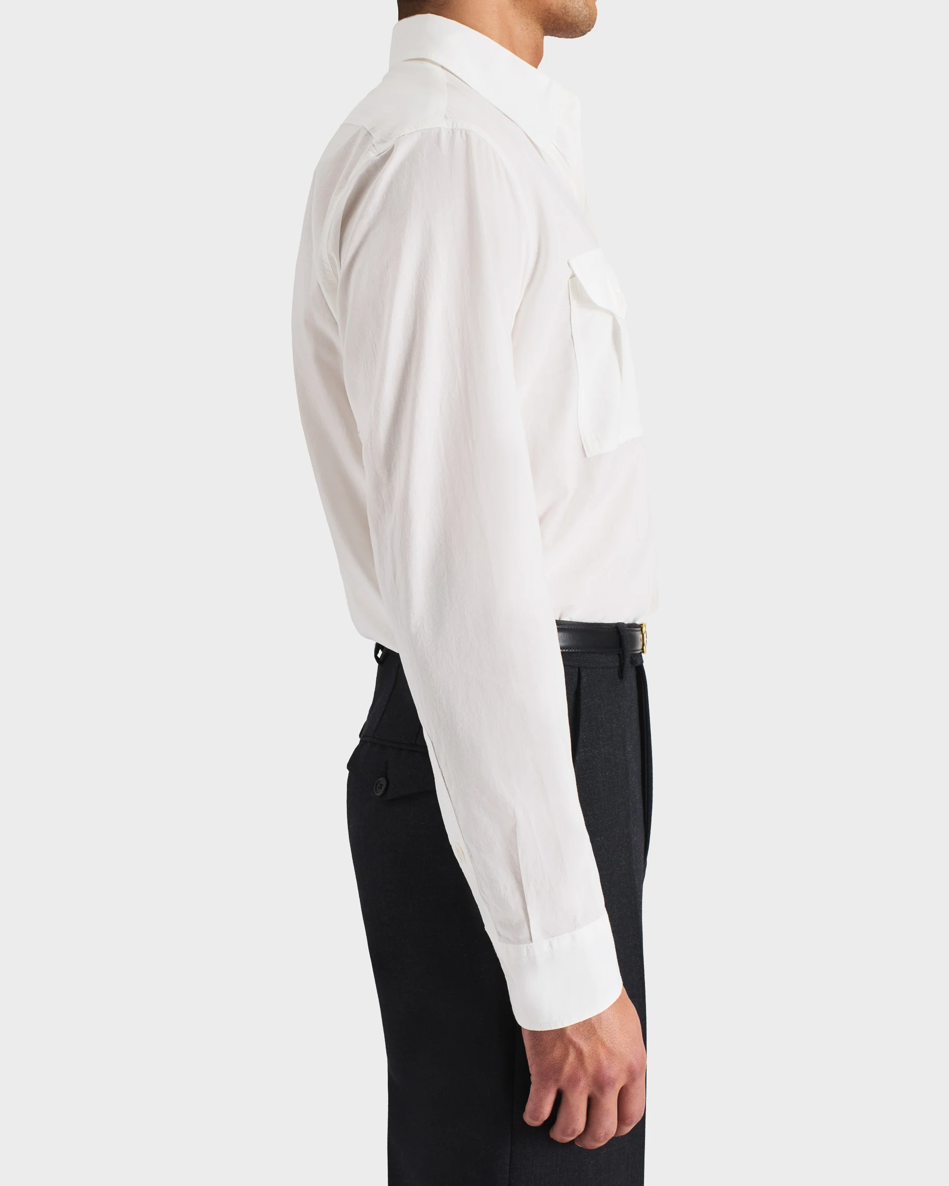 CHEMISE BOY SCOUT EN POPELINE DE COTON - BLANC CASSÉ - Image 6