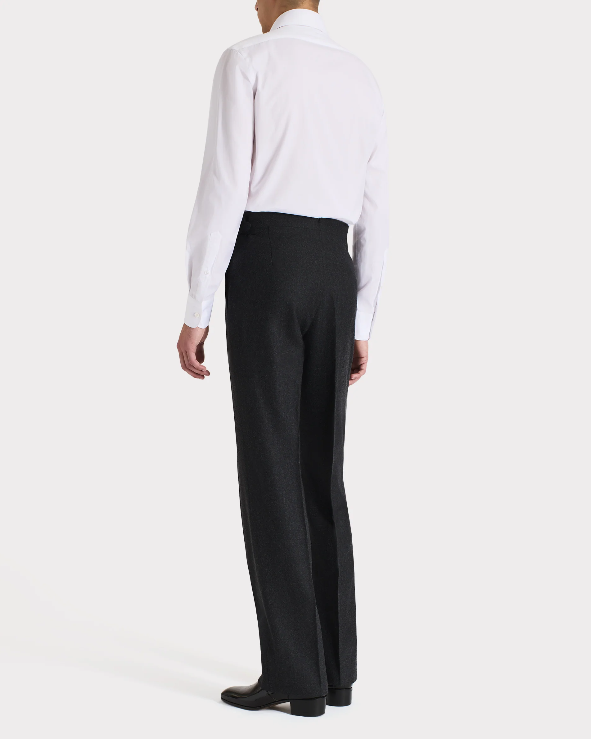 CHEMISE COL LARGE EN POPELINE DE COTON - BLANCHE - Image 5