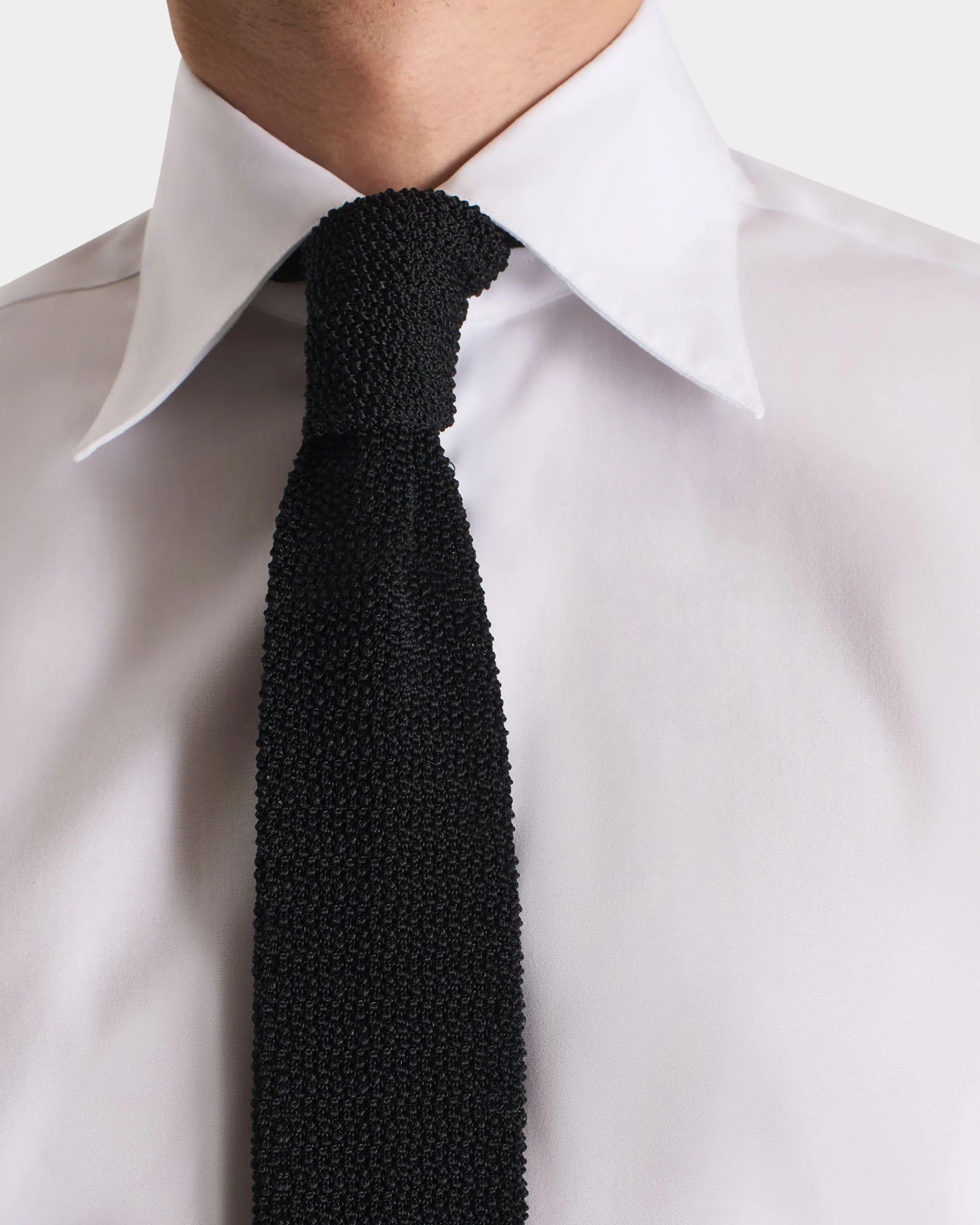 CHEMISE COL LARGE EN POPELINE DE COTON SUPIMA - BLANCHE - Image 2