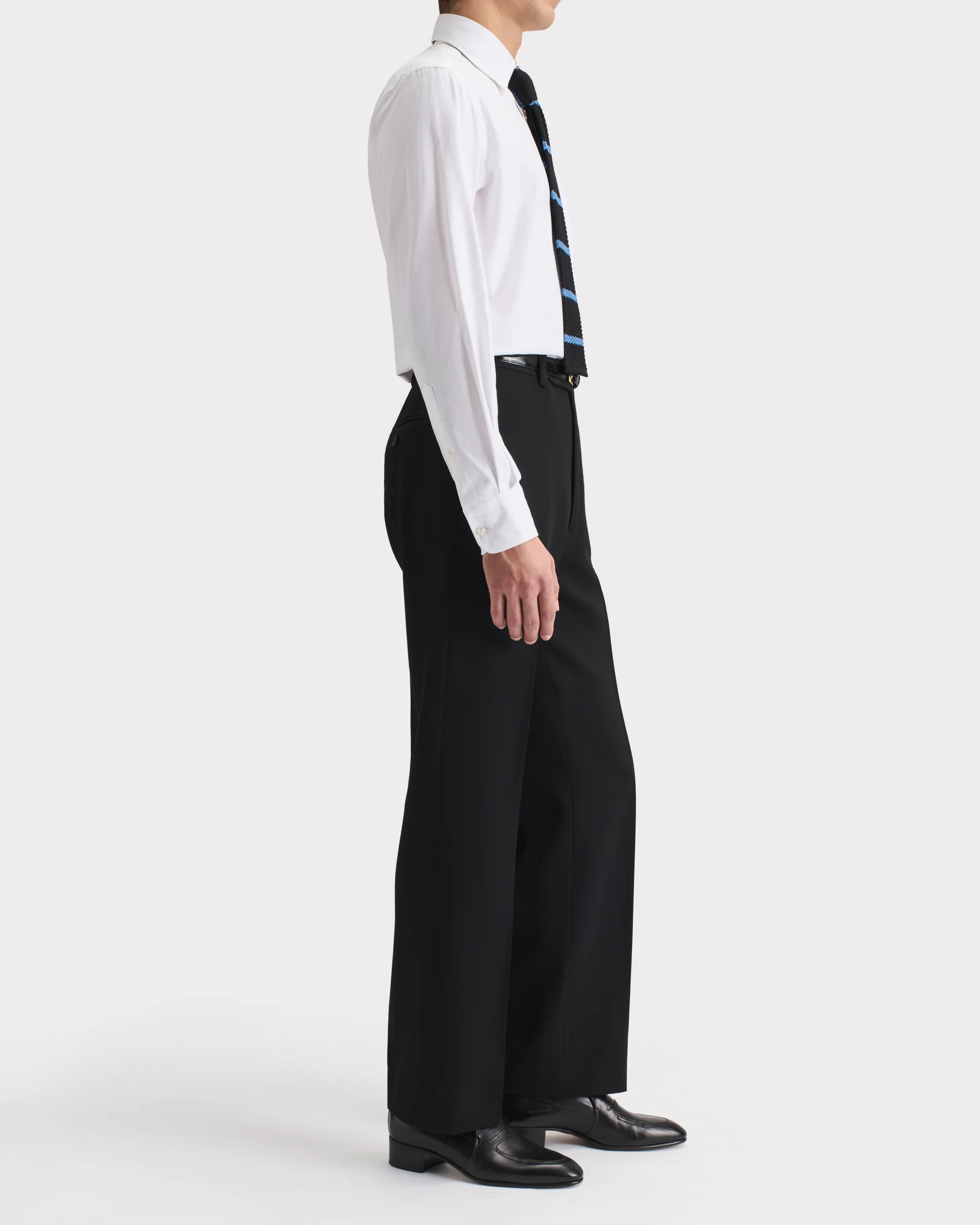 CHEMISE COL LARGE EN COTON ROYAL OXFORD - BLANCHE - Image 3