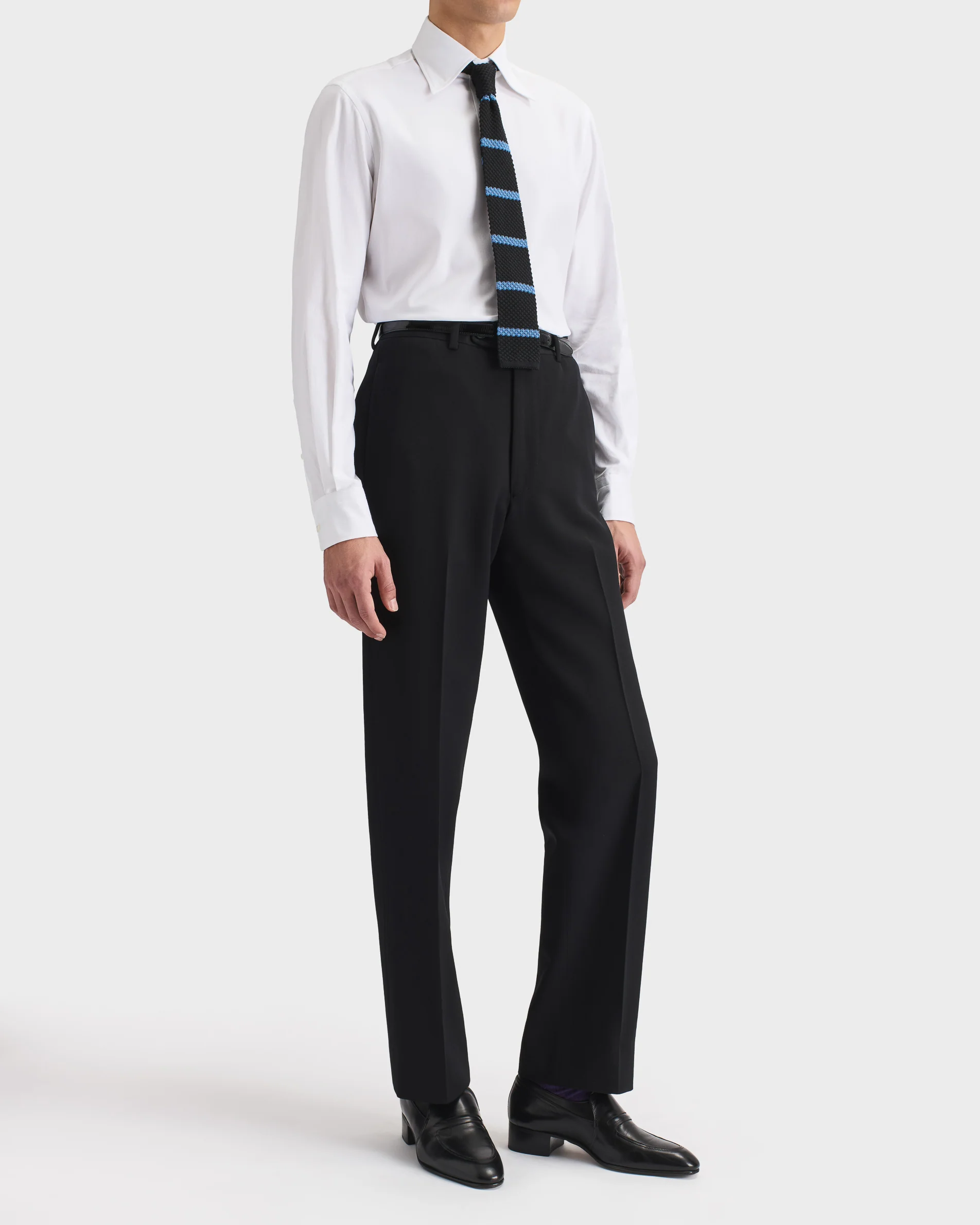 CHEMISE COL LARGE EN COTON ROYAL OXFORD - BLANCHE - Image 4