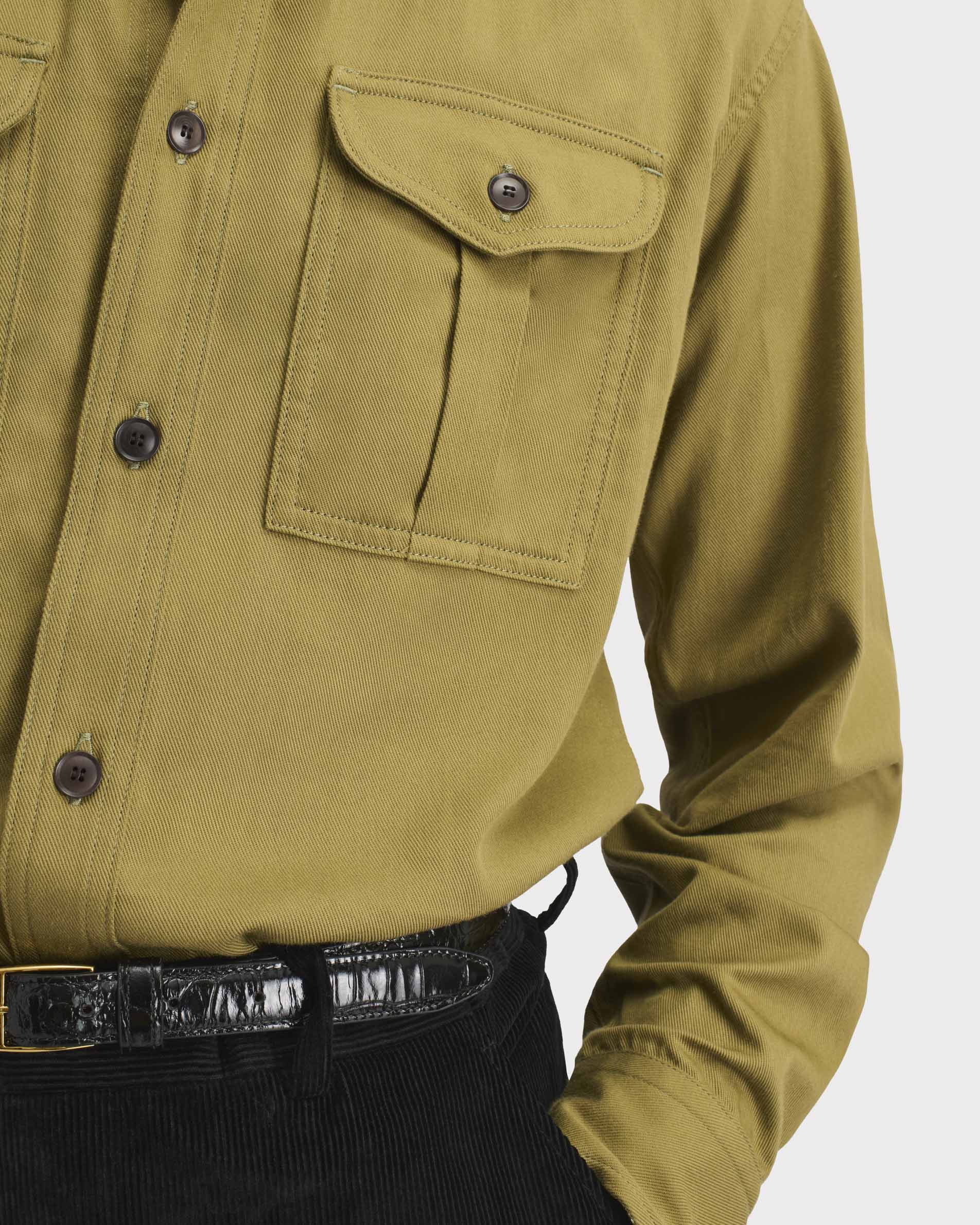 CHEMISE BOY SCOUT EN SERGÉ DE COTON - KAKI - Image 6