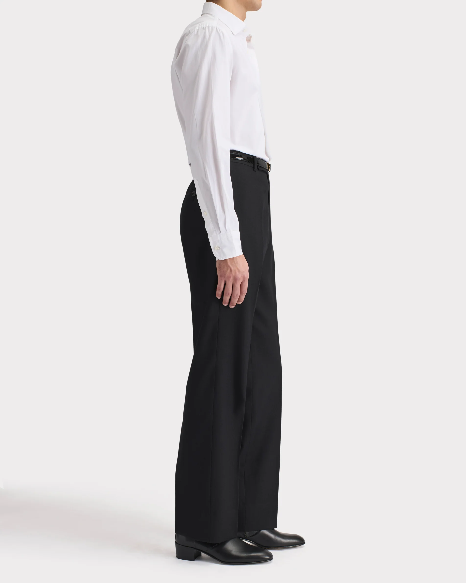 CHEMISE COL CLASSIQUE EN POPELINE DE COTON - BLANCHE - Image 3