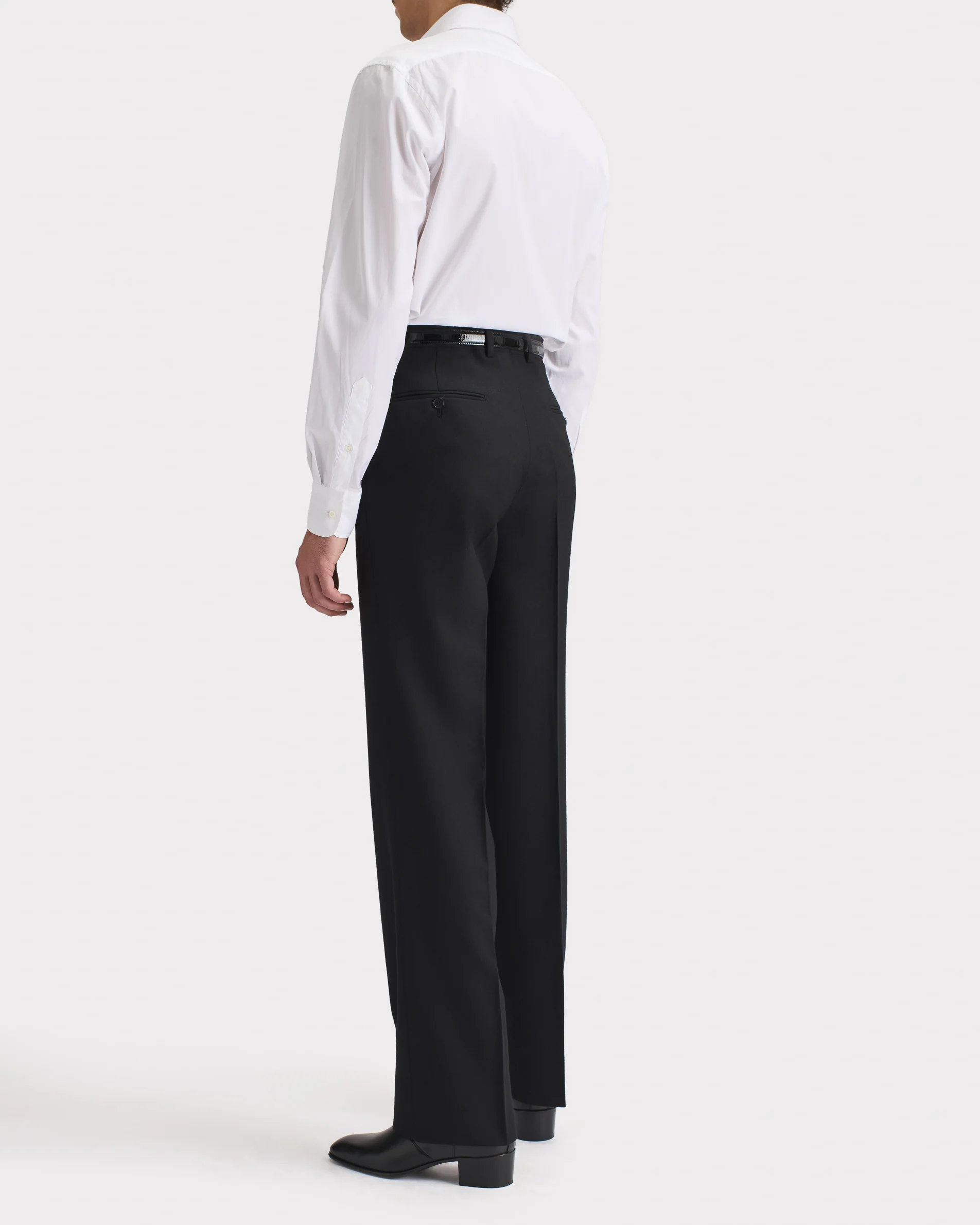 CHEMISE COL CLASSIQUE EN POPELINE DE COTON - BLANCHE - Image 5