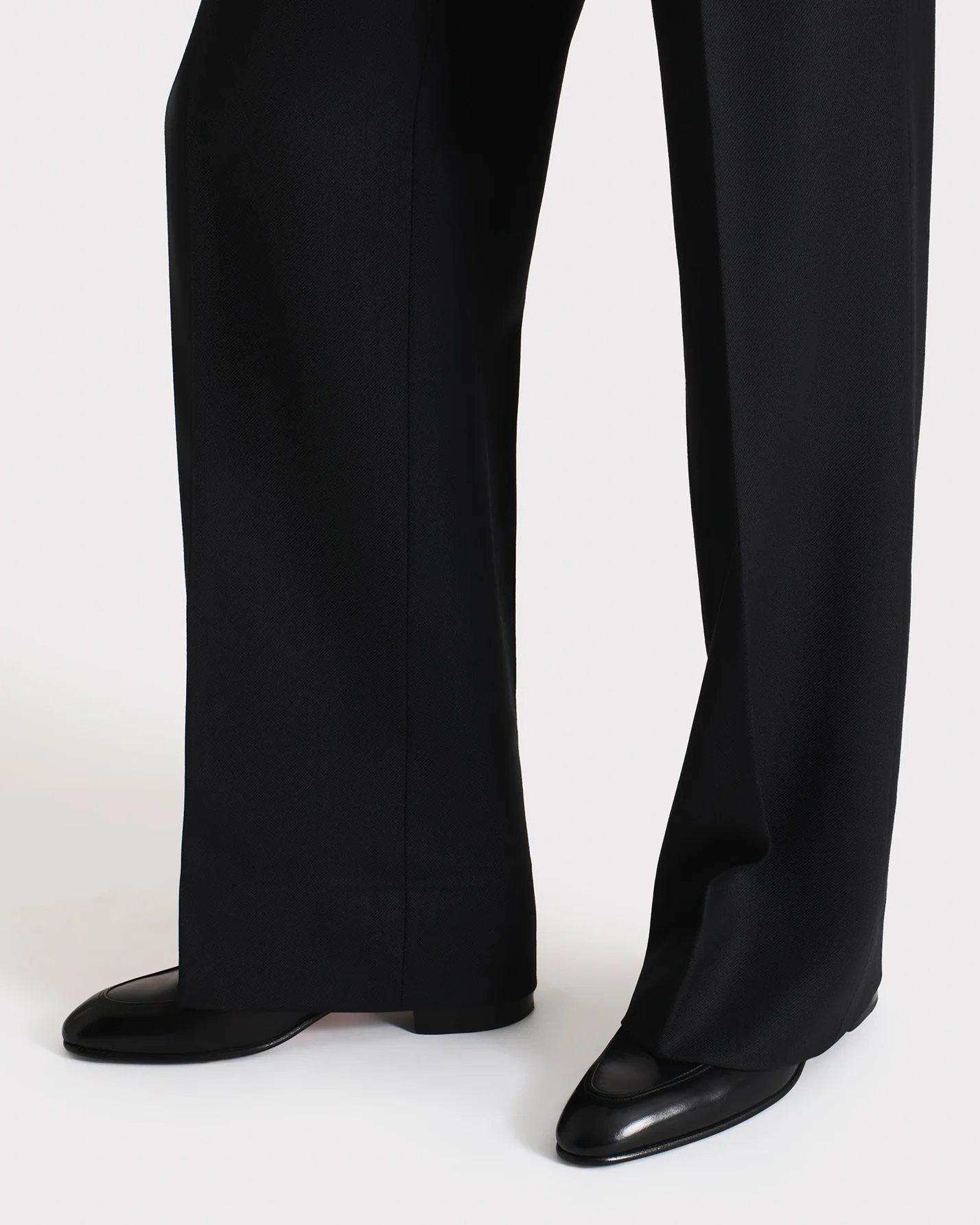 COSTUME CROISÉ EN SERGÉ DE LAINE - NOIR - Image 5