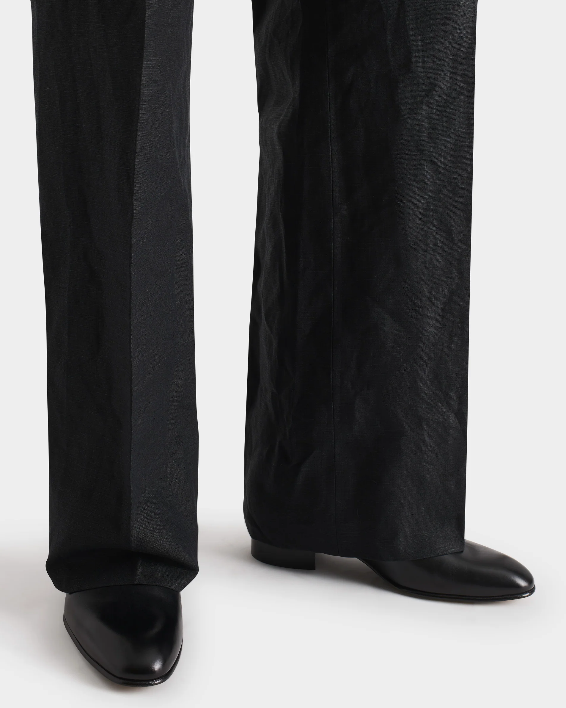 COSTUME DROIT EN LIN - NOIR - Image 6
