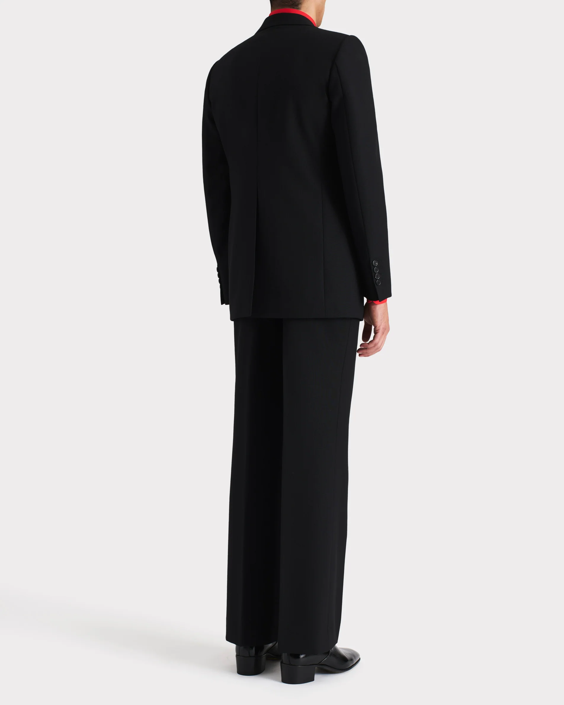 COSTUME DROIT EN FRESCO DE LAINE 3-PLY - NOIR - Image 3