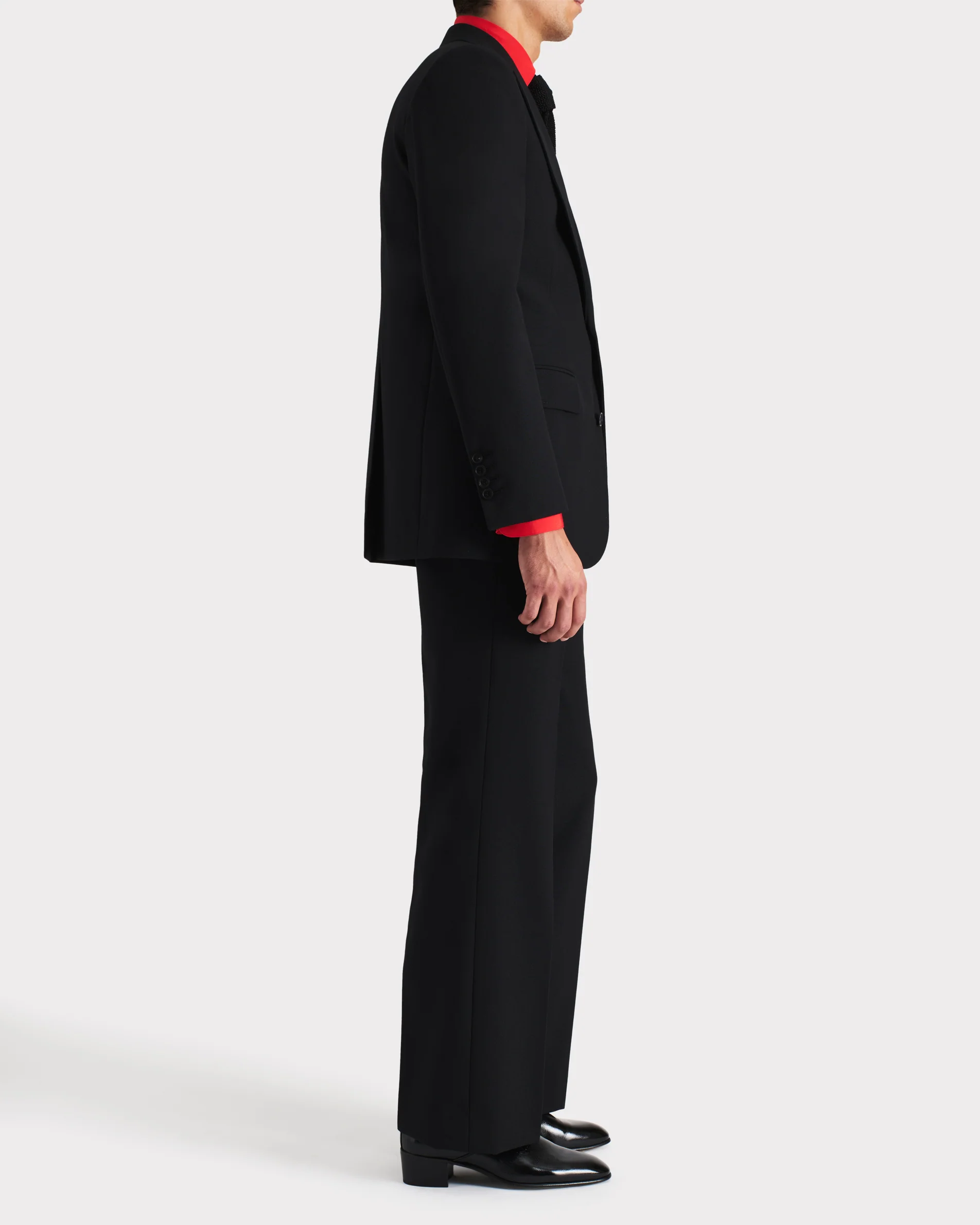 COSTUME DROIT EN FRESCO DE LAINE 3-PLY - NOIR - Image 5