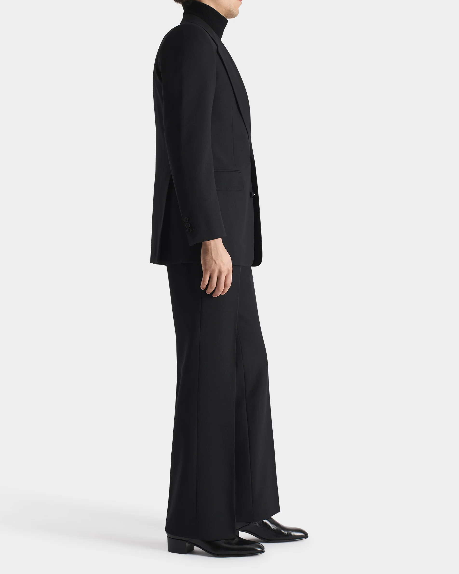 COSTUME DROIT EN FRESCO DE LAINE 3-PLY - NOIR - Image 5