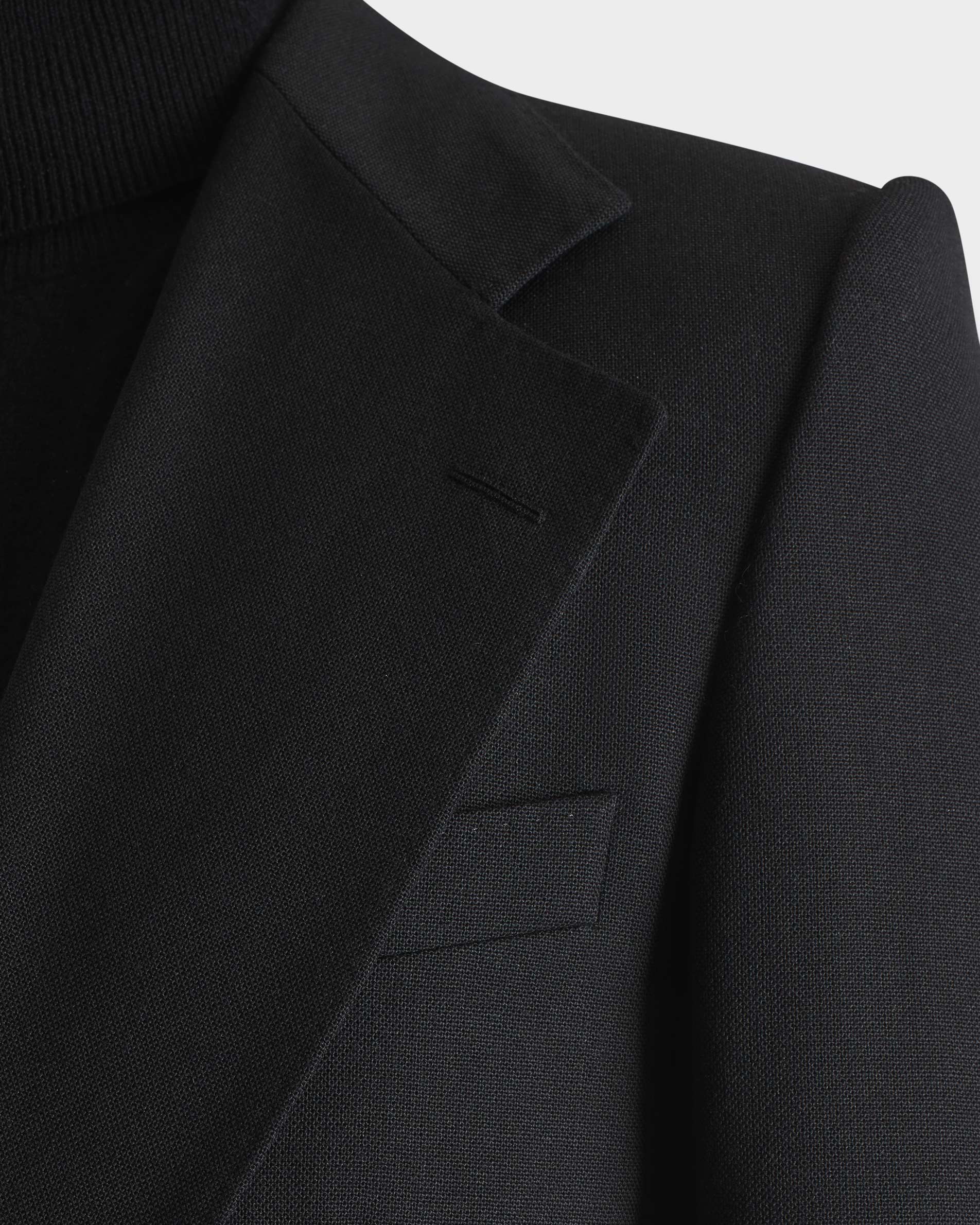 COSTUME DROIT EN FRESCO DE LAINE 3-PLY - NOIR - Image 6