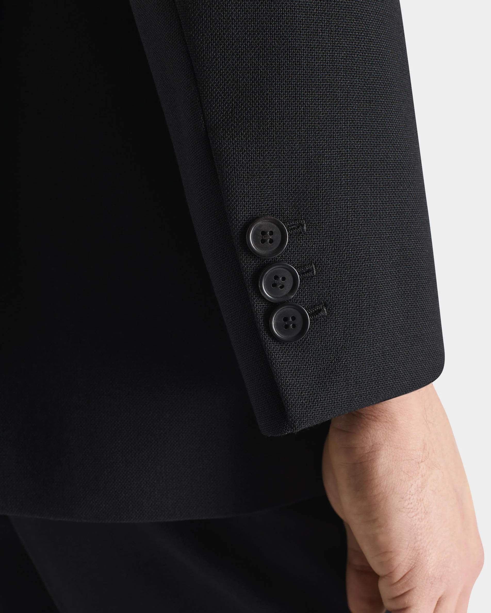 COSTUME DROIT EN FRESCO DE LAINE 3-PLY - NOIR - Image 7