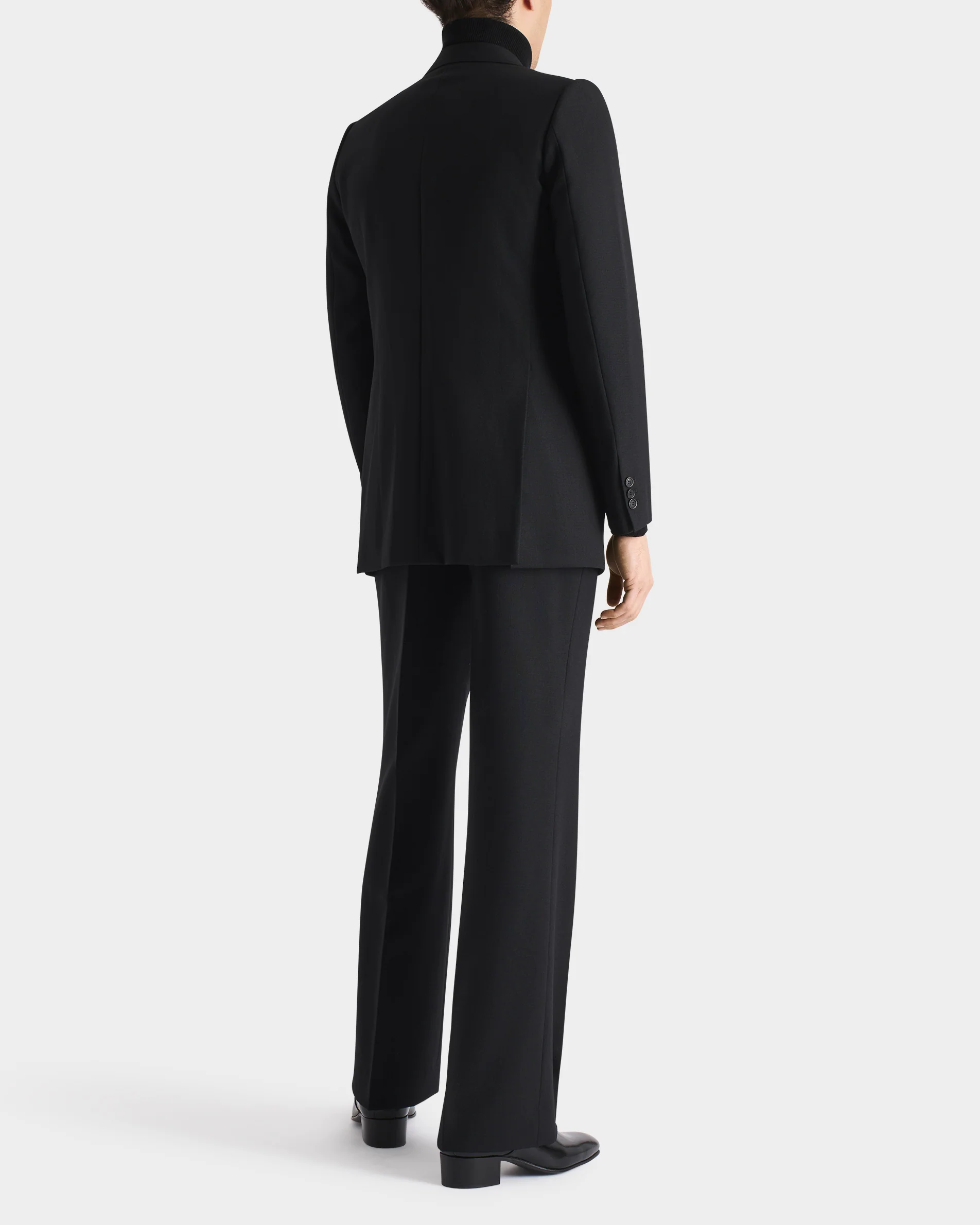 COSTUME DROIT EN FRESCO DE LAINE 3-PLY - NOIR - Image 8