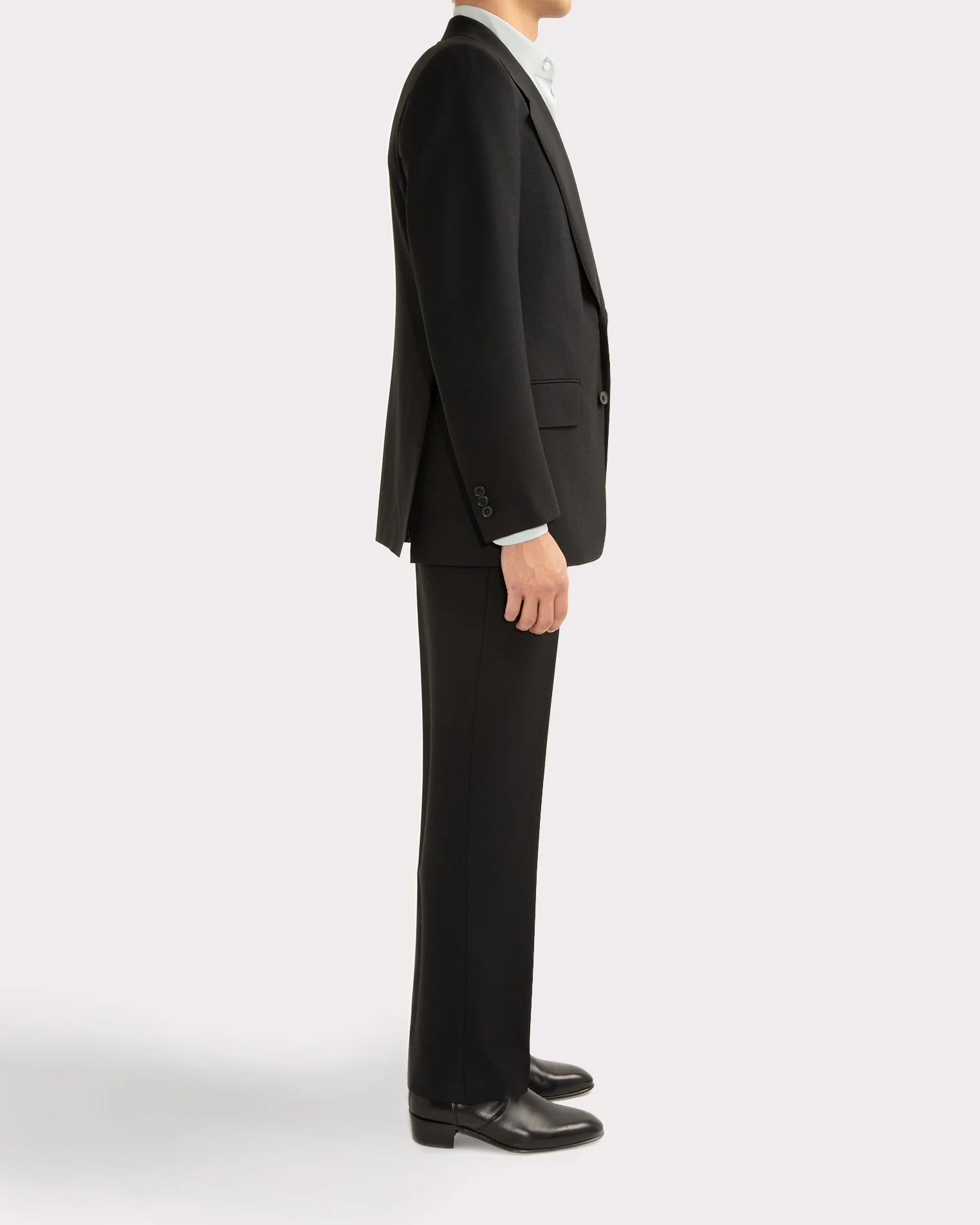 COSTUME DROIT EN FRESCO DE LAINE 2-PLY - NOIR - Image 5