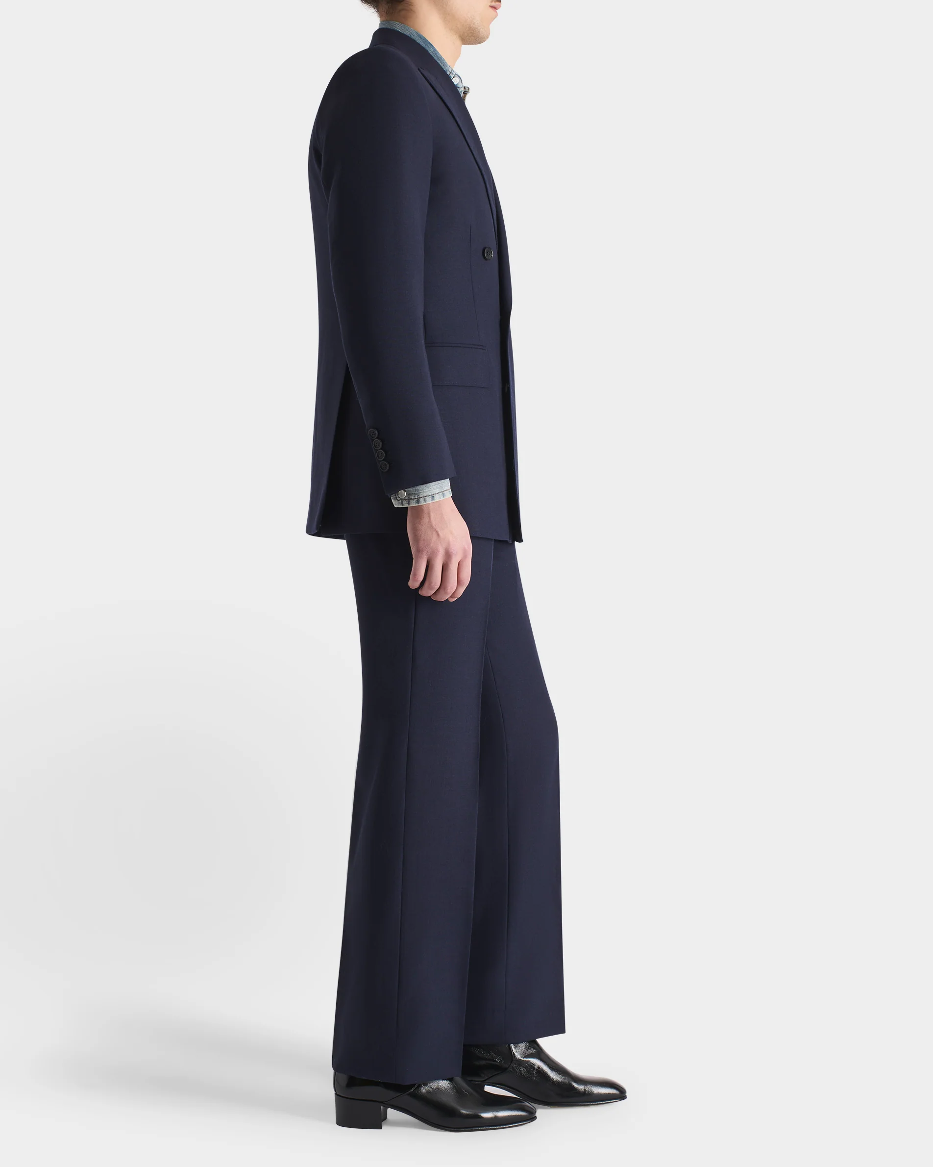 COSTUME CROISÉ EN FRESCO DE LAINE - BLEU MARINE - Image 3