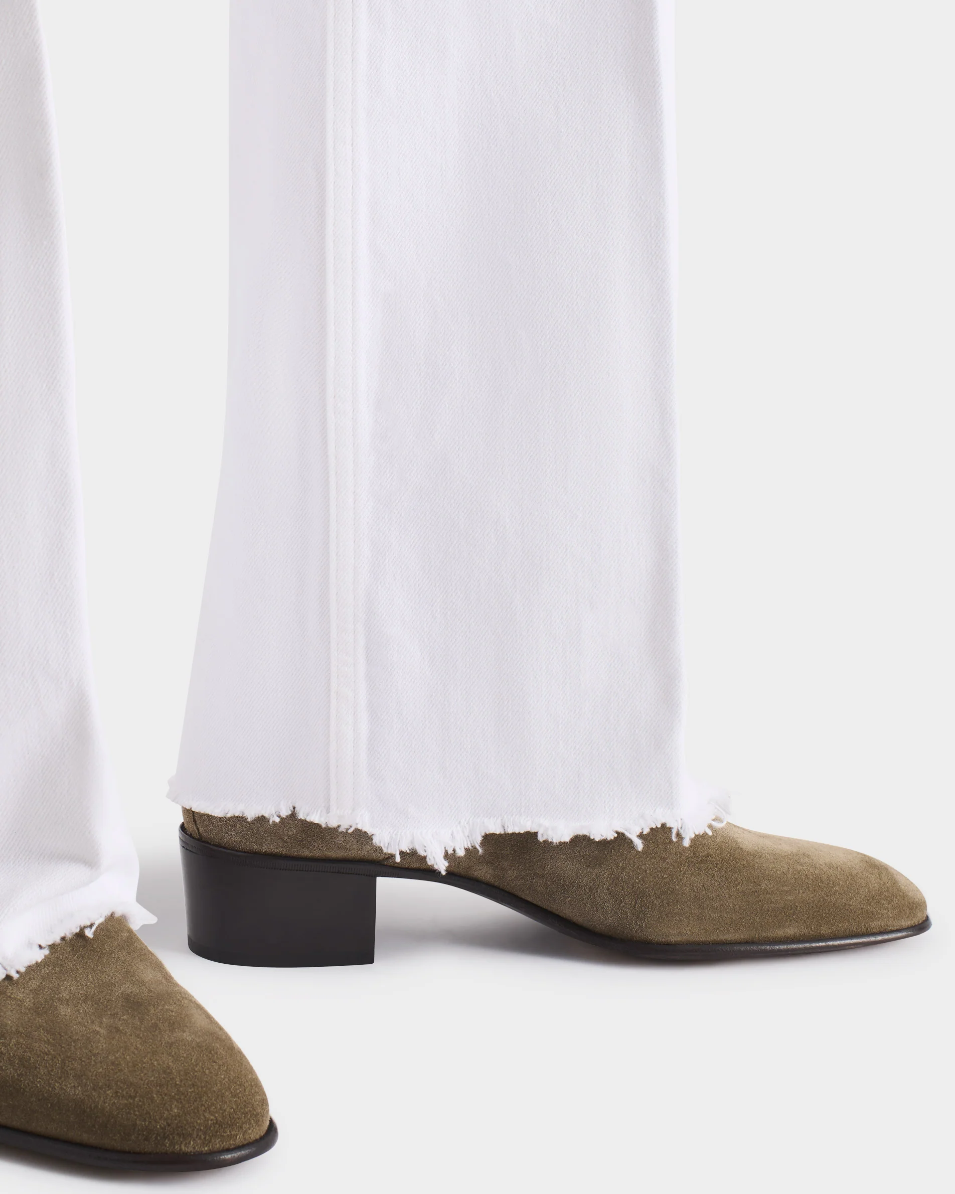JEAN ÉVASÉ EN DENIM DE COTON - BLANC - Image 6