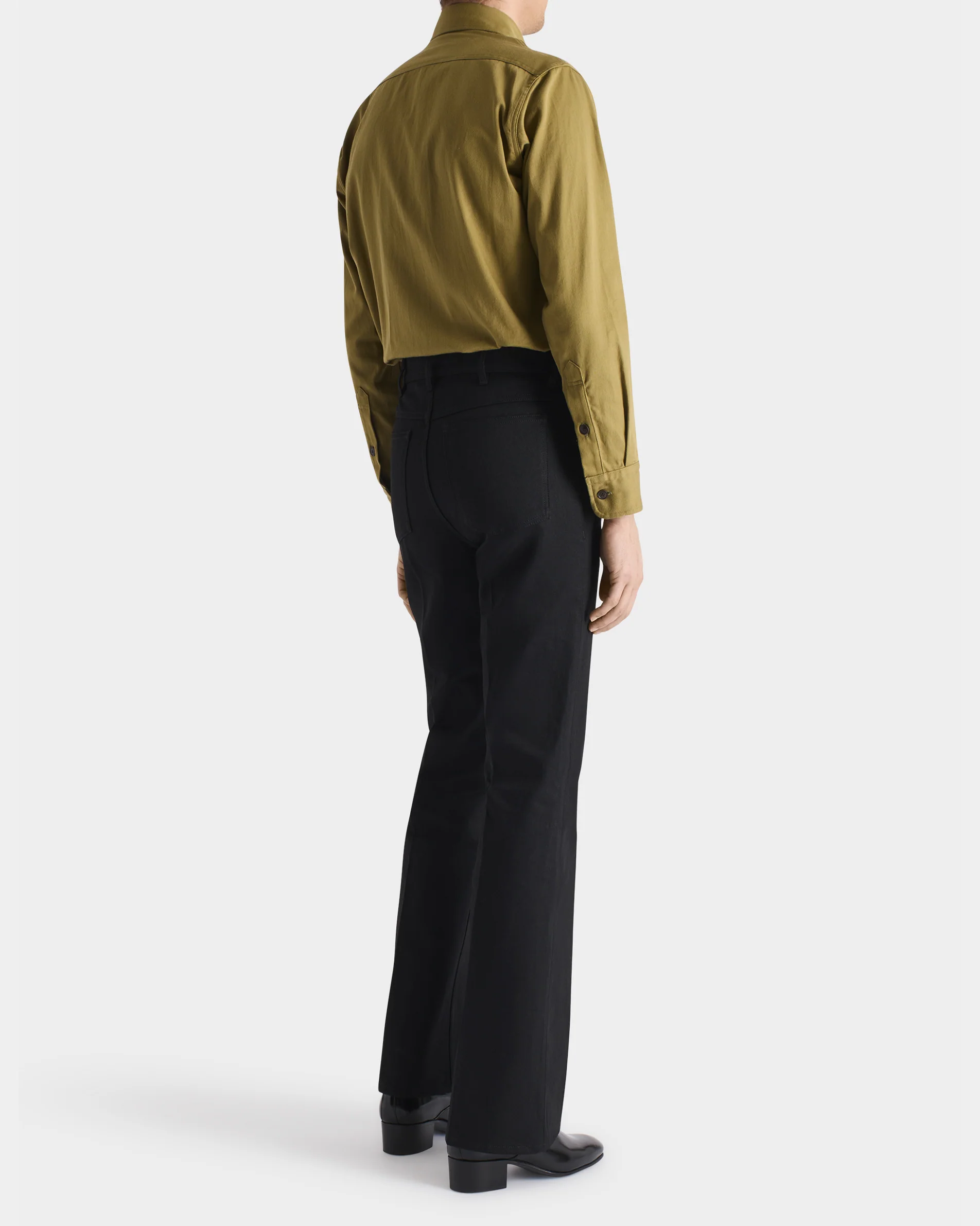 JEAN ÉVASÉ EN DENIM DE COTON - NOIR - Image 5
