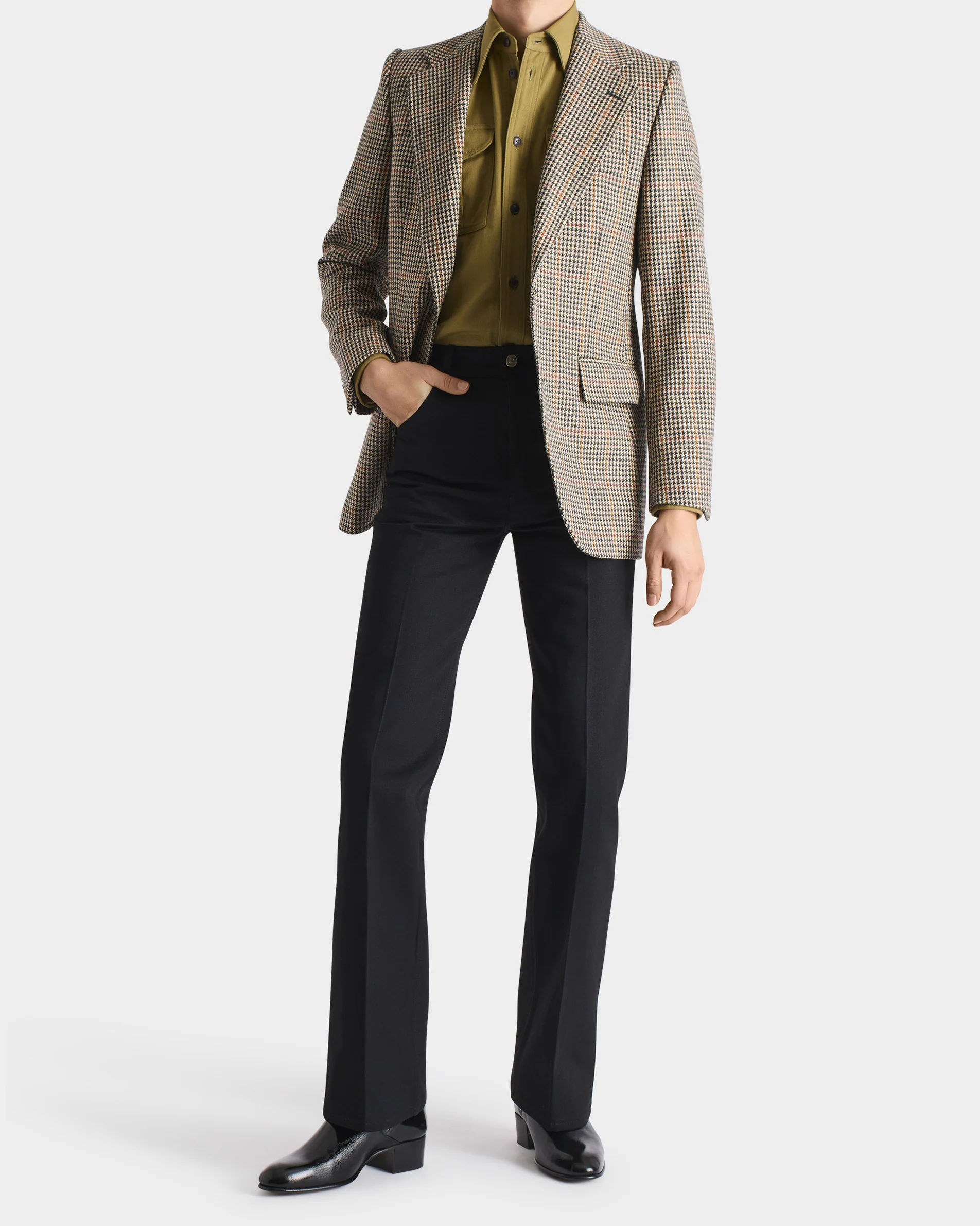 JEAN ÉVASÉ EN DENIM DE COTON - NOIR - Image 7