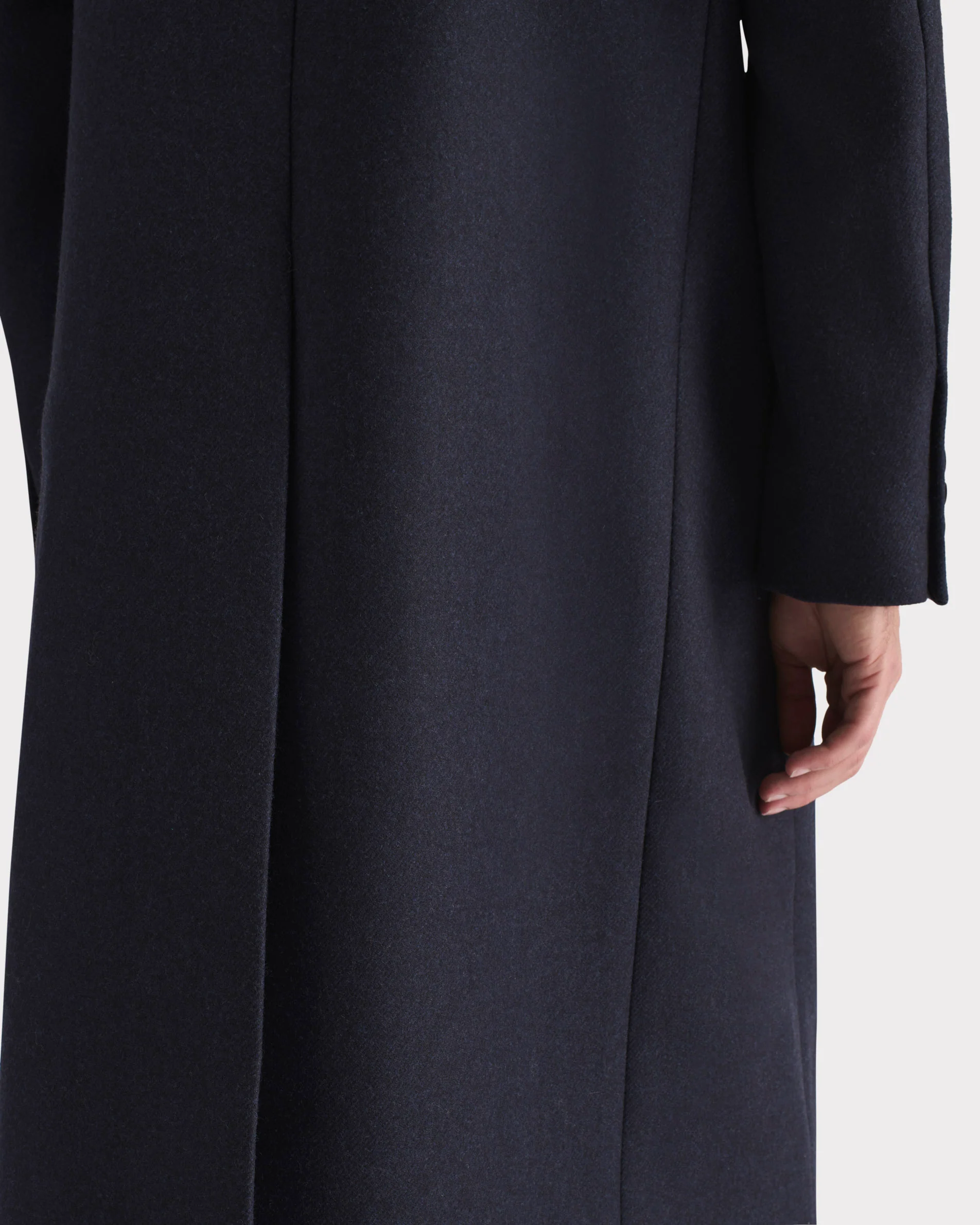 MANTEAU CROISÉ EN SERGÉ - BLEU MARINE - Image 5