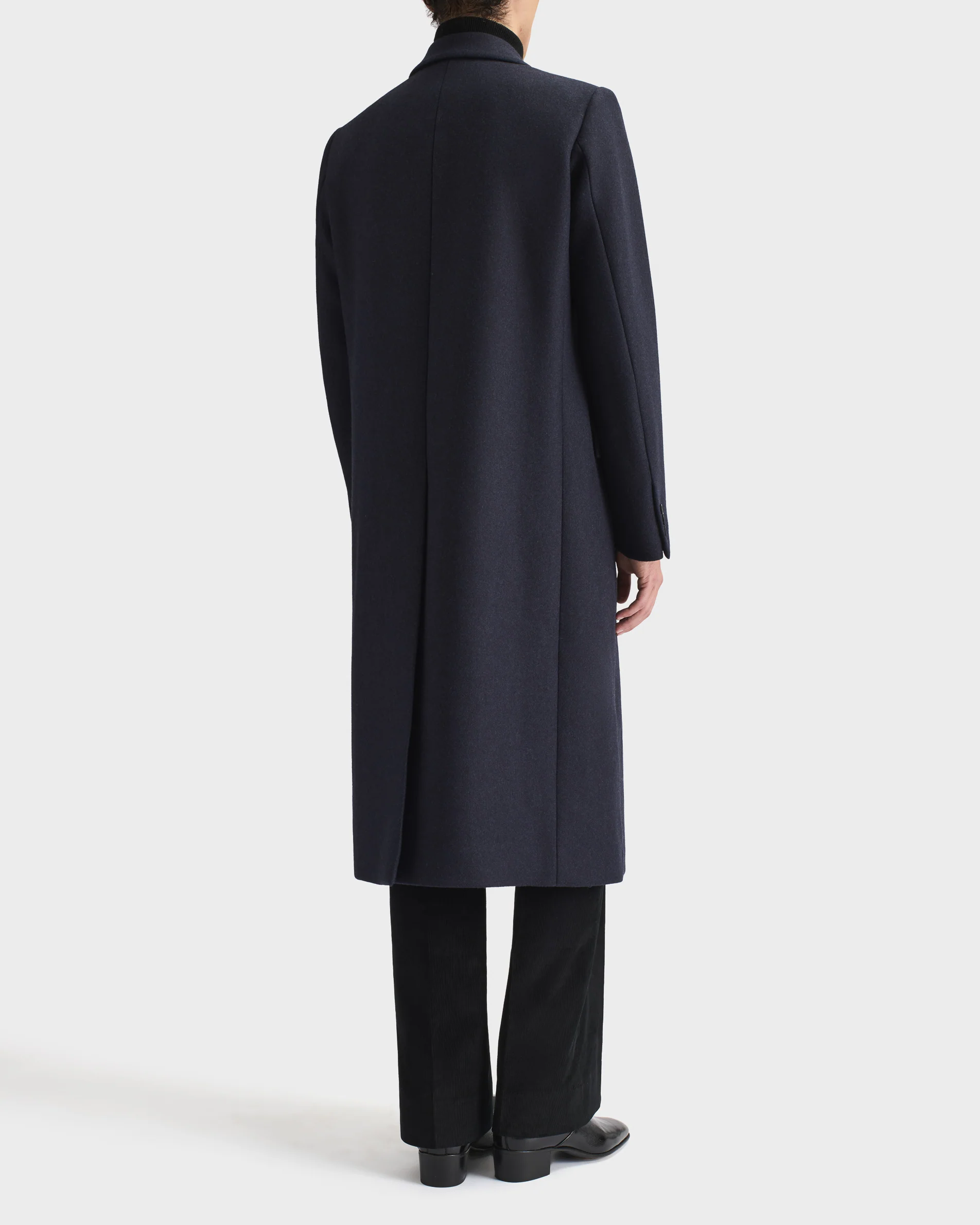 MANTEAU CROISÉ EN SERGÉ - BLEU MARINE - Image 6