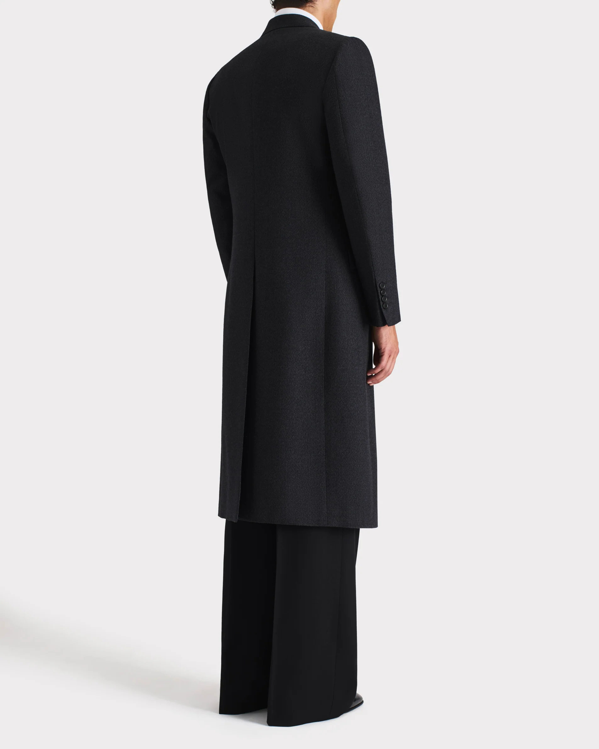 MANTEAU DROIT EN TWEED DE LAINE THORNPROOF - ANTHRACITE - Image 4