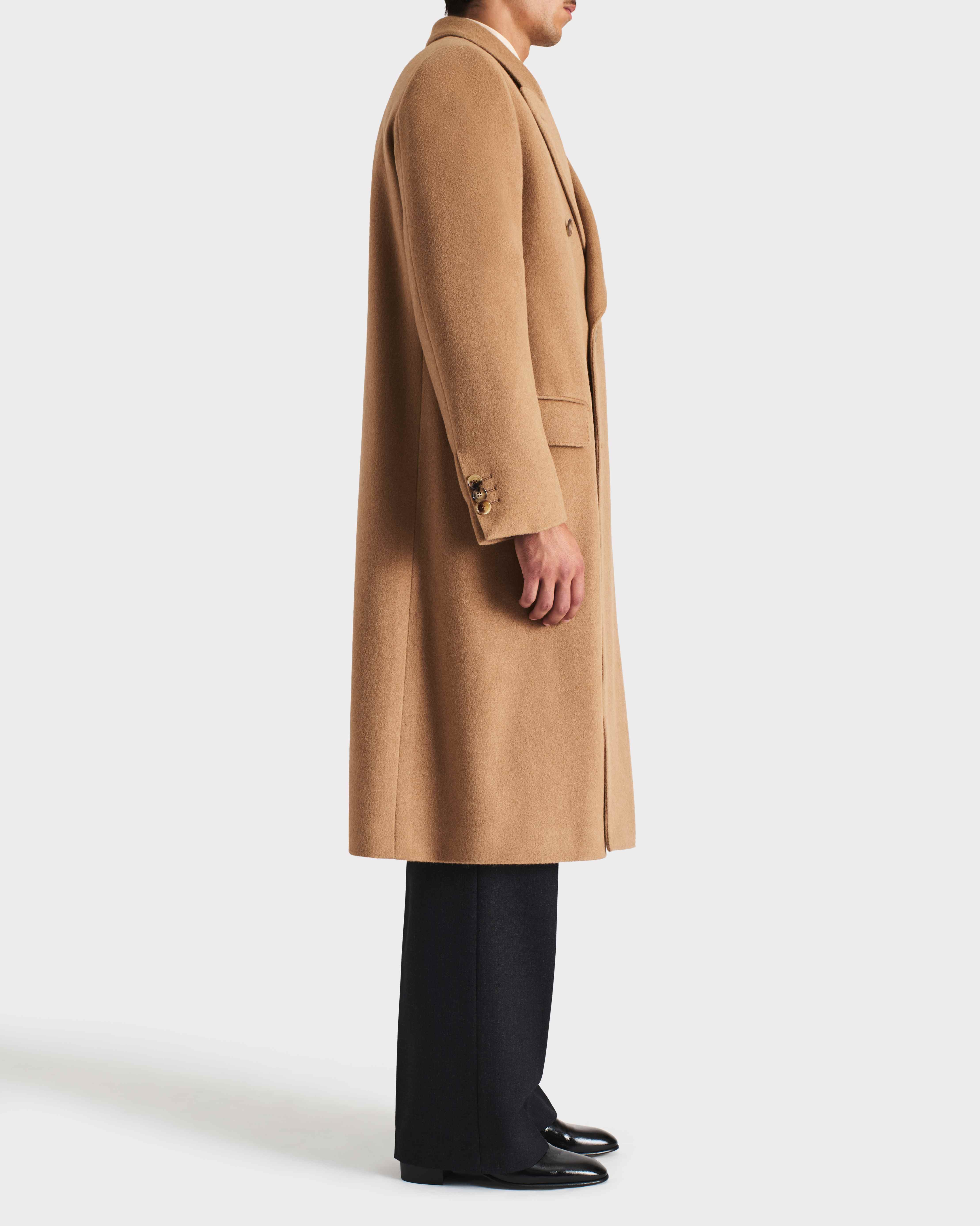 MANTEAU CROISÉ EN POIL DE CHAMEAU - CAMEL - Image 3