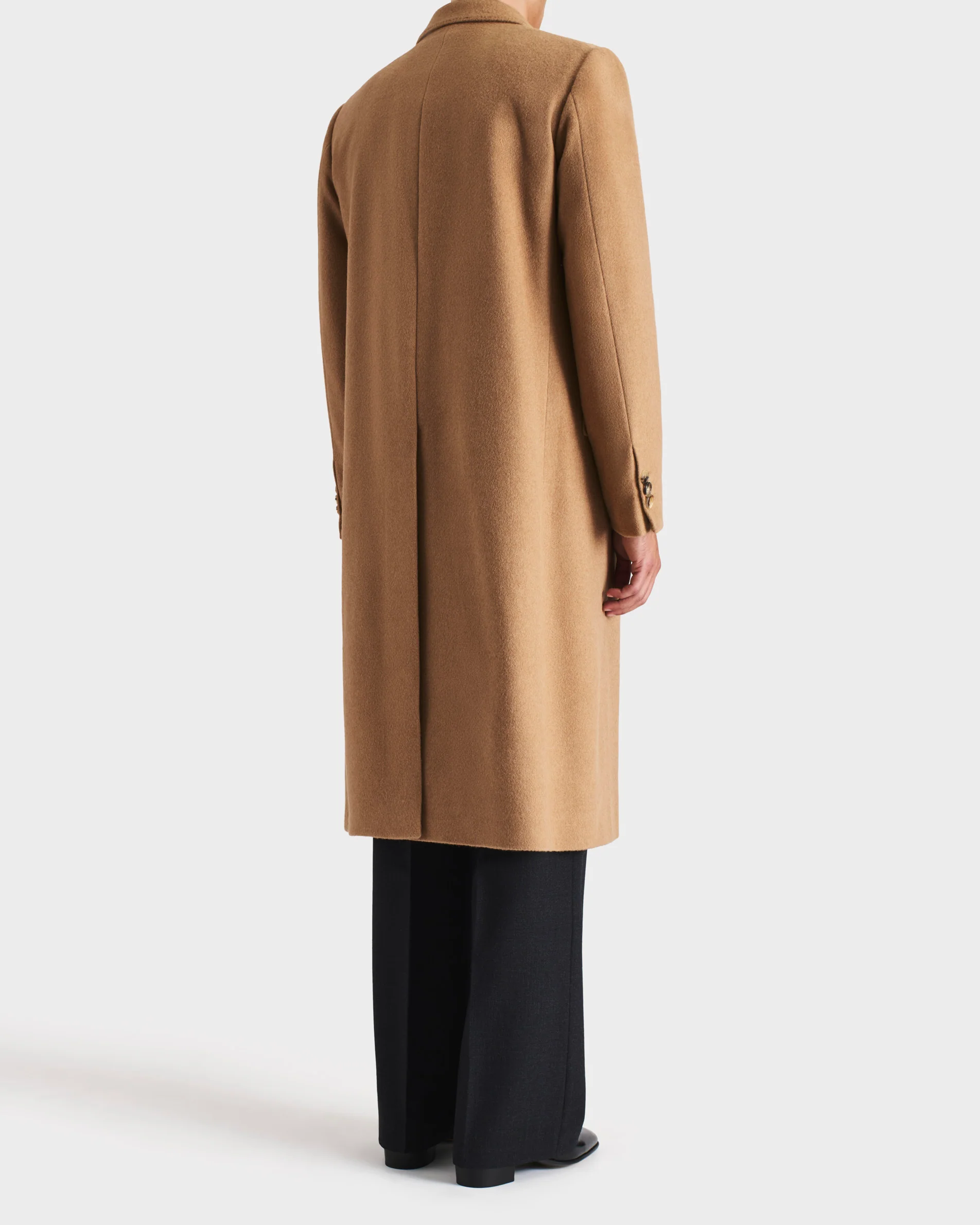 MANTEAU CROISÉ EN POIL DE CHAMEAU - CAMEL - Image 4