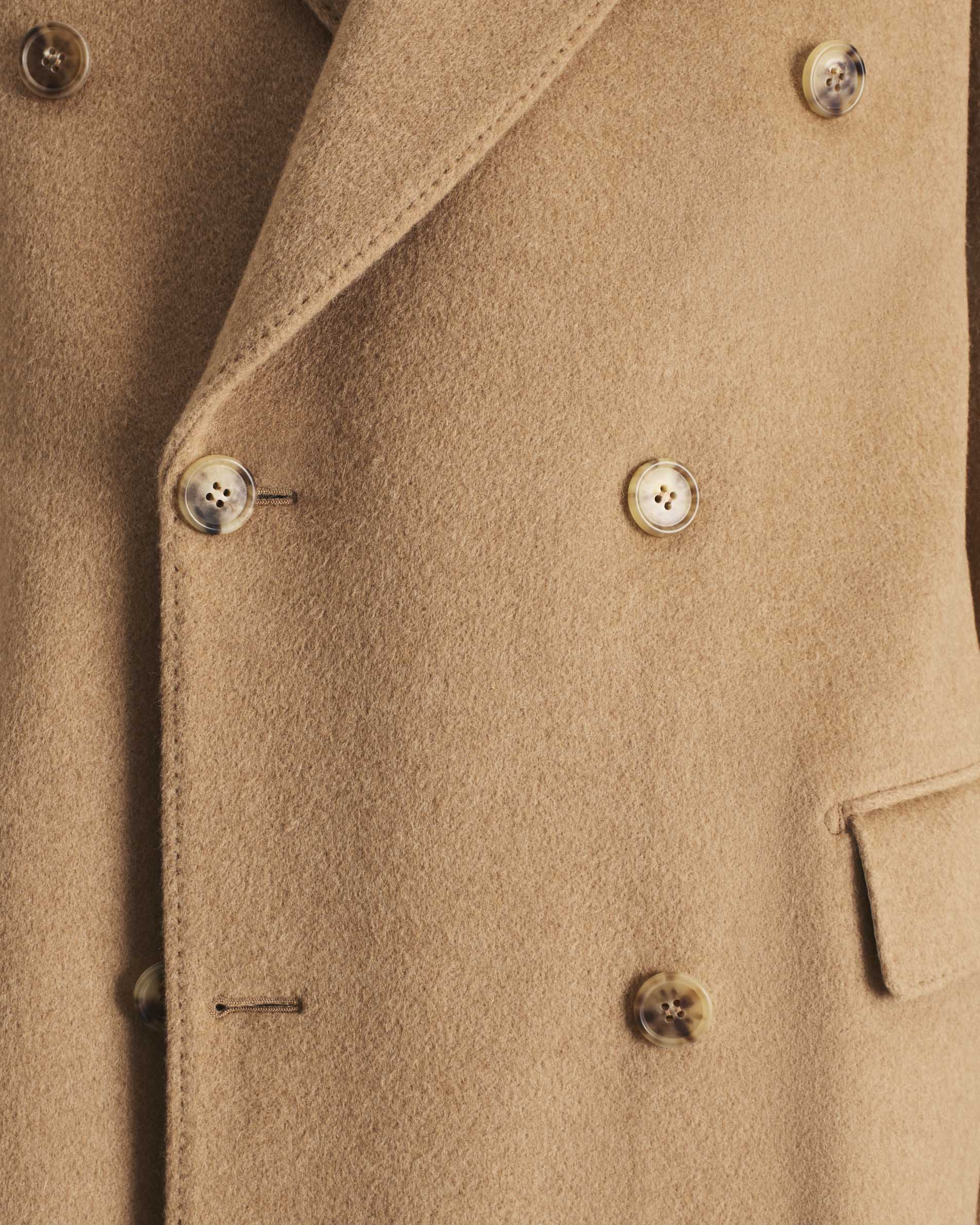 MANTEAU CROISÉ EN POIL DE CHAMEAU - CAMEL - Image 5