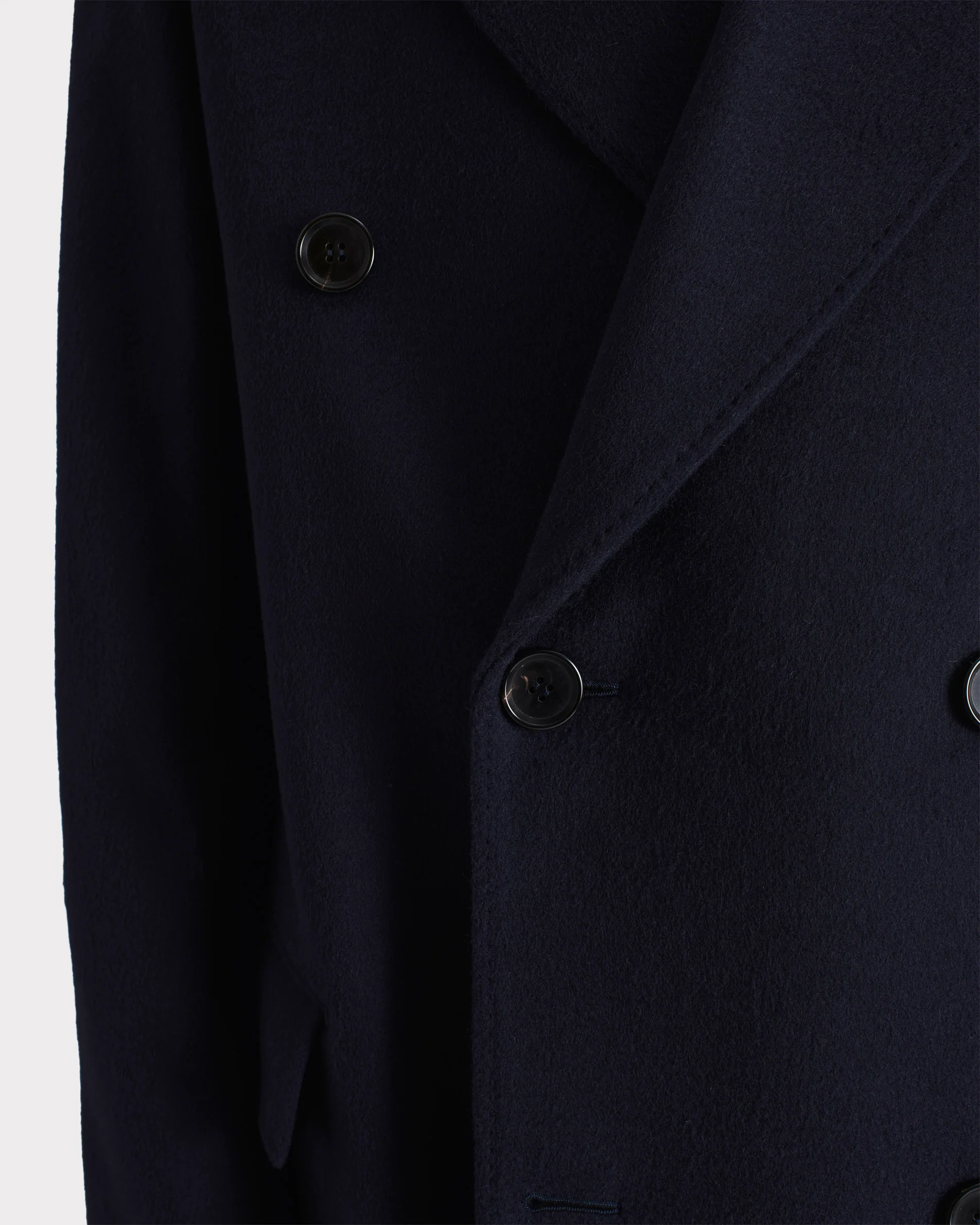 MANTEAU CROISÉ EN SERGÉ DE LAINE - BLEU MARINE - Image 5