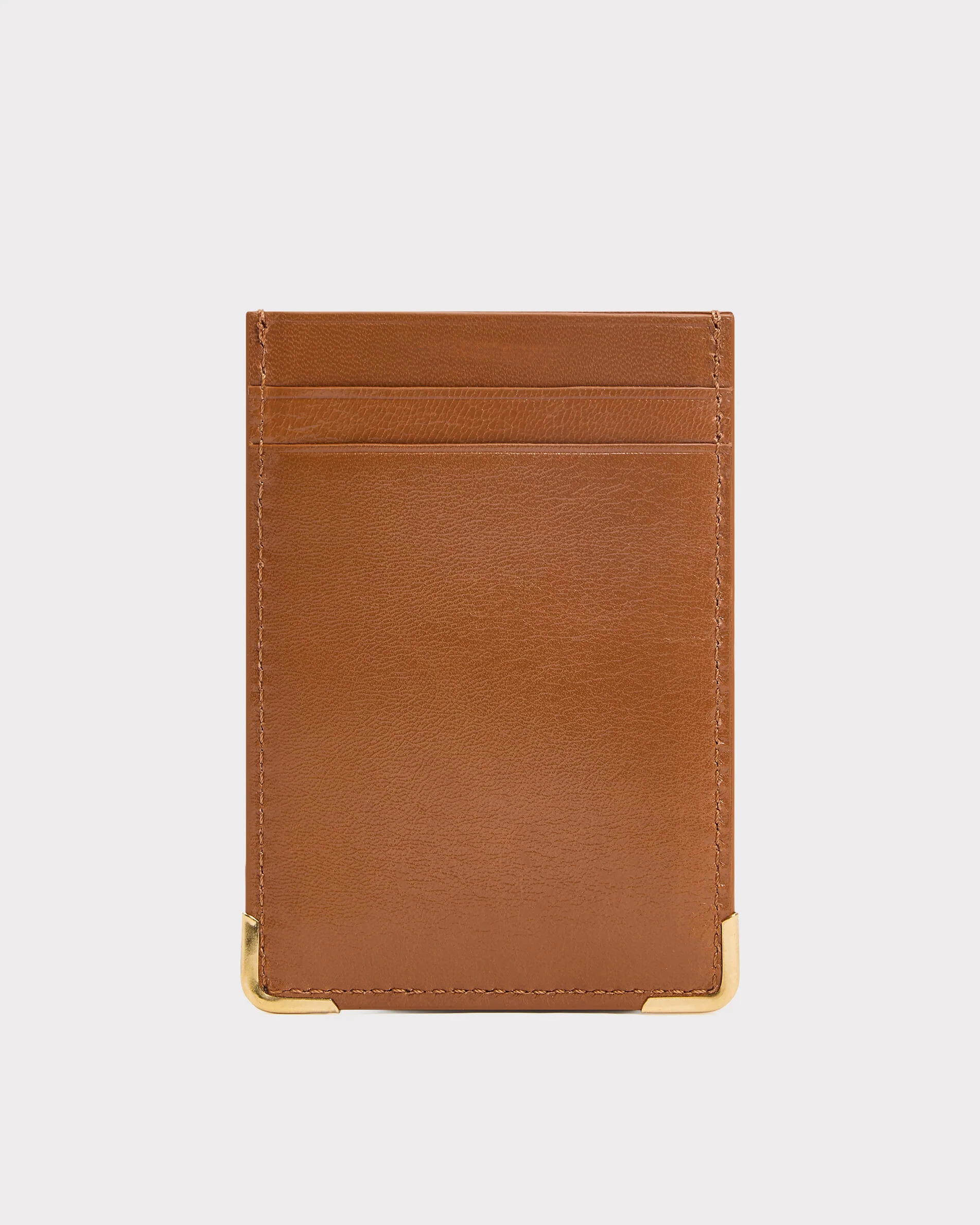 PORTE-CARTES VERTICAL EN CUIR DE CHÈVRE - CARAMEL - Image 3