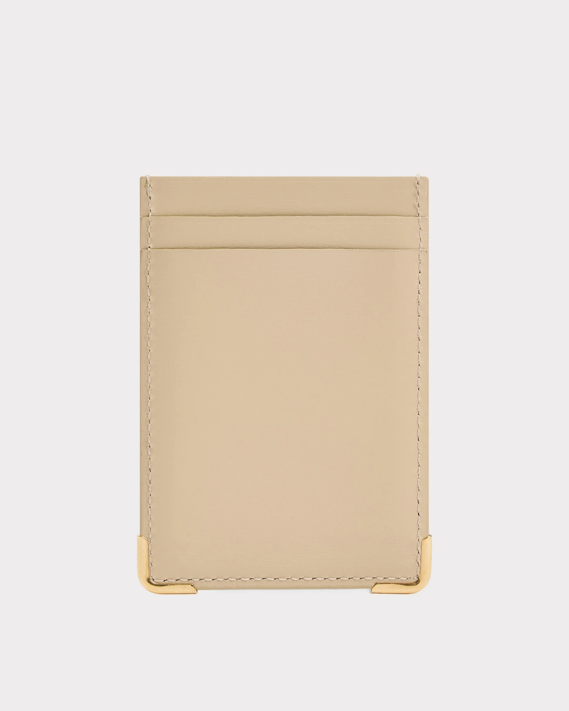 PORTE-CARTES VERTICAL EN CUIR DE VEAU BOX - VANILLE - Image 3