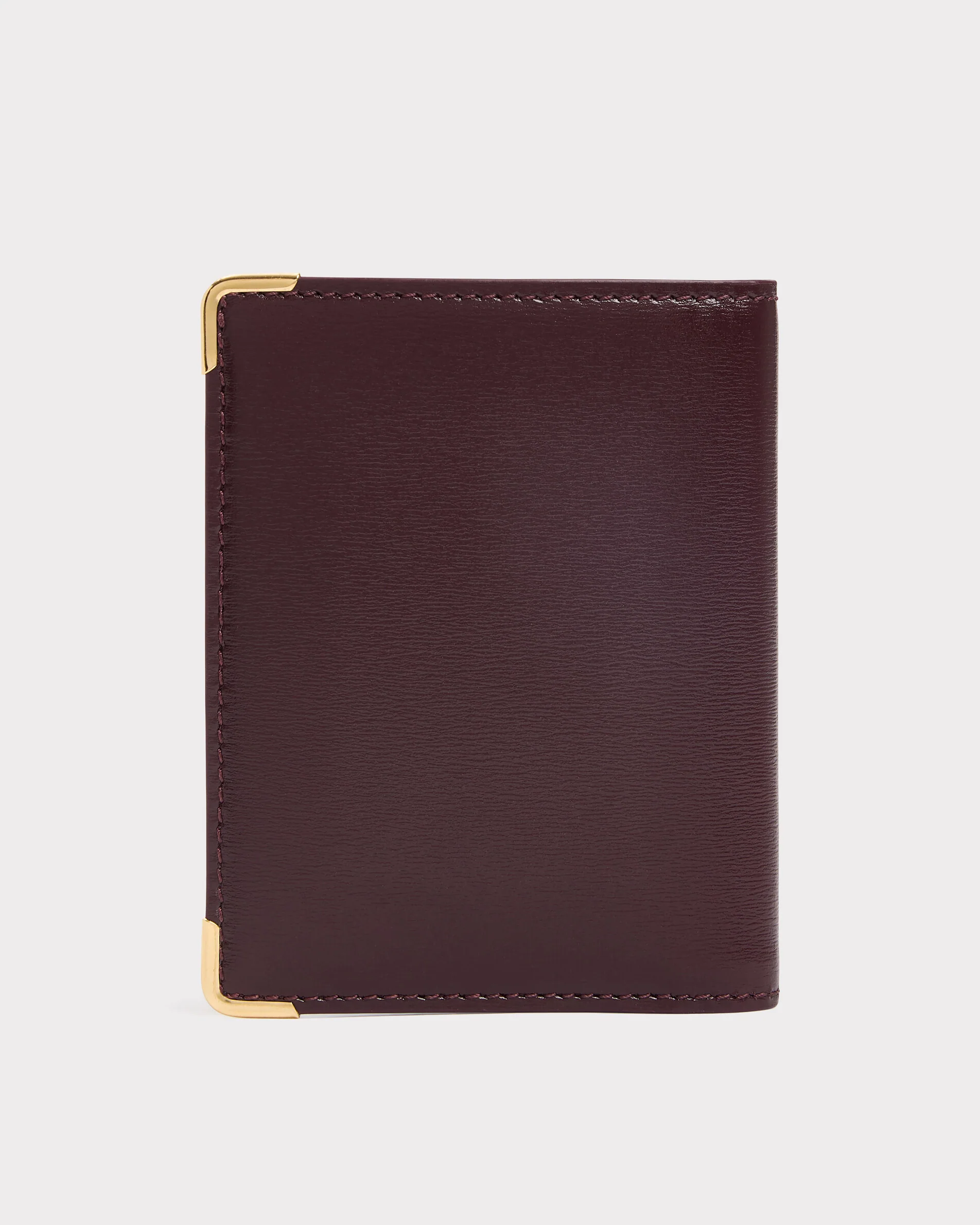 PORTEFEUILLE VERTICAL EN CUIR DE VEAU BOX - BORDEAUX - Image 3