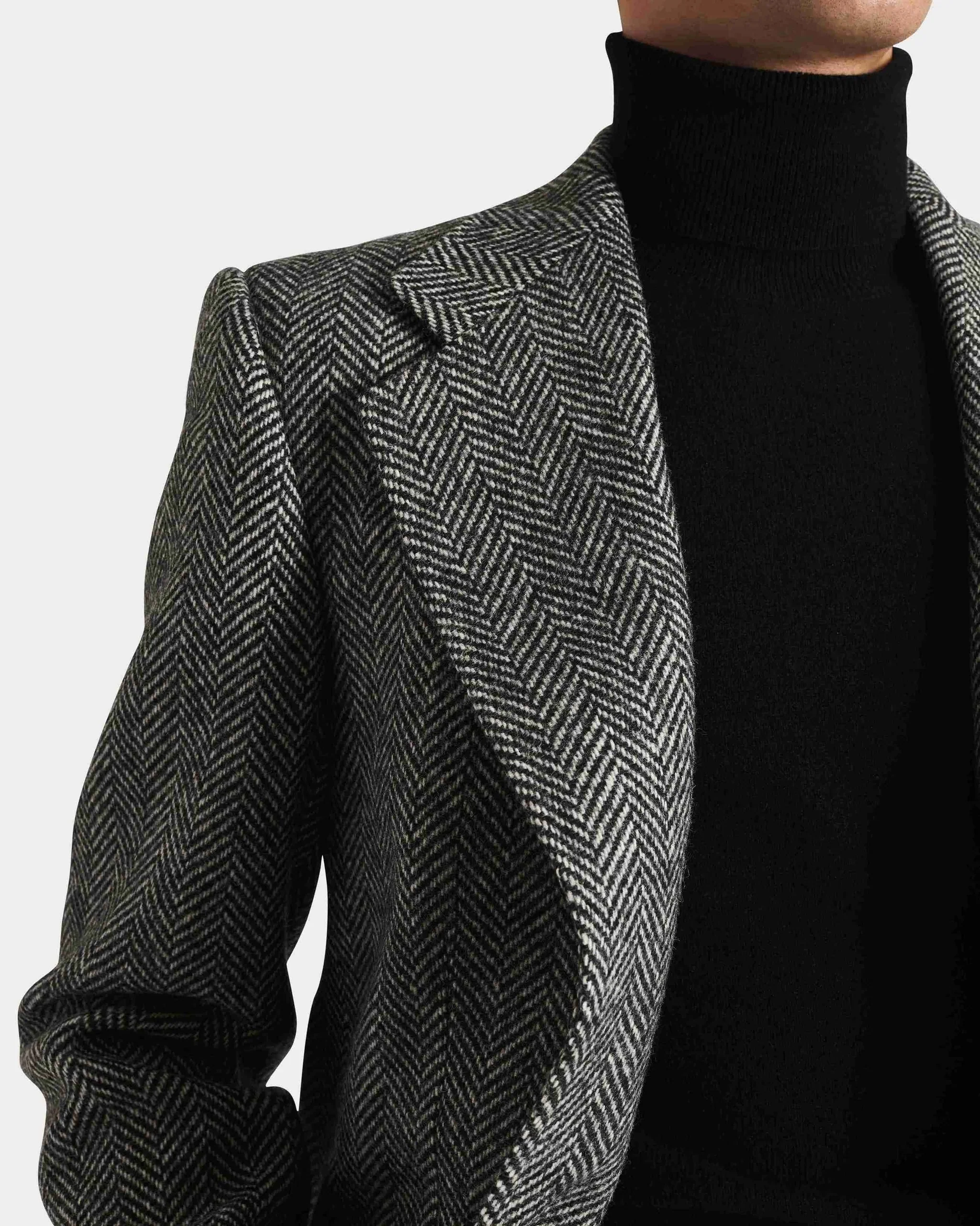 PULL COL ROULÉ EN CACHEMIRE - NOIR - Image 8