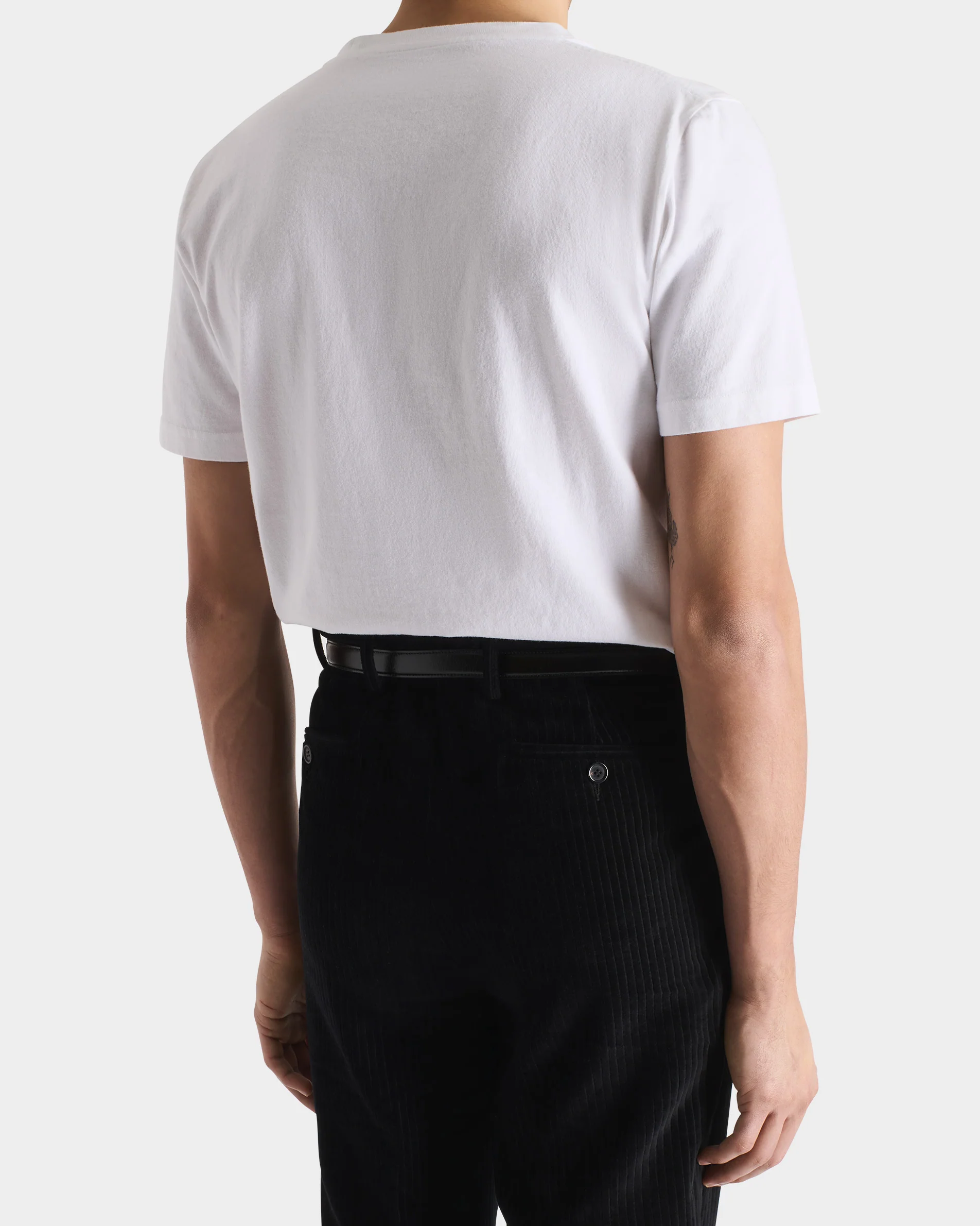 T-SHIRT GRAPHIQUE EN JERSEY DE COTON - BLANC ET NOIR - Image 3