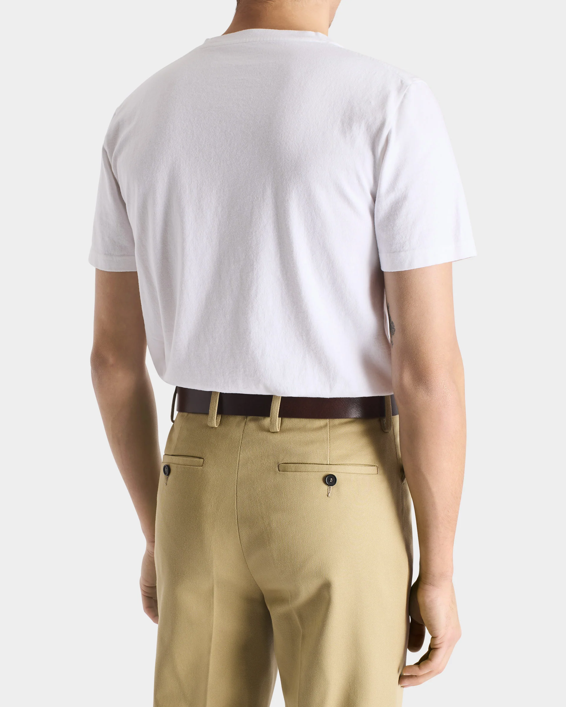 T-SHIRT POCHE EN JERSEY DE COTON - BLANC - Image 3