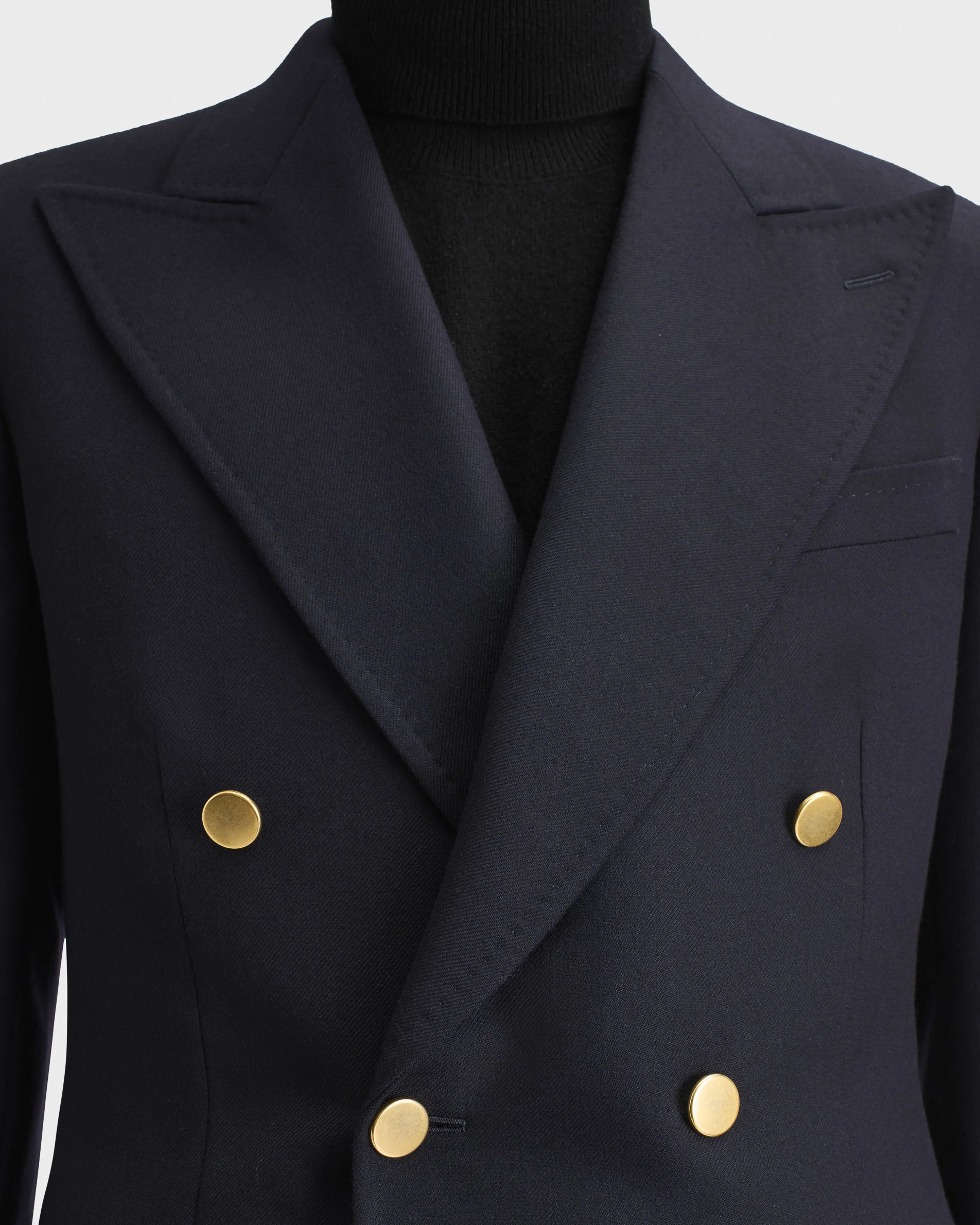 VESTE CROISÉE EN SERGÉ DE LAINE - BLEU MARINE - Image 6