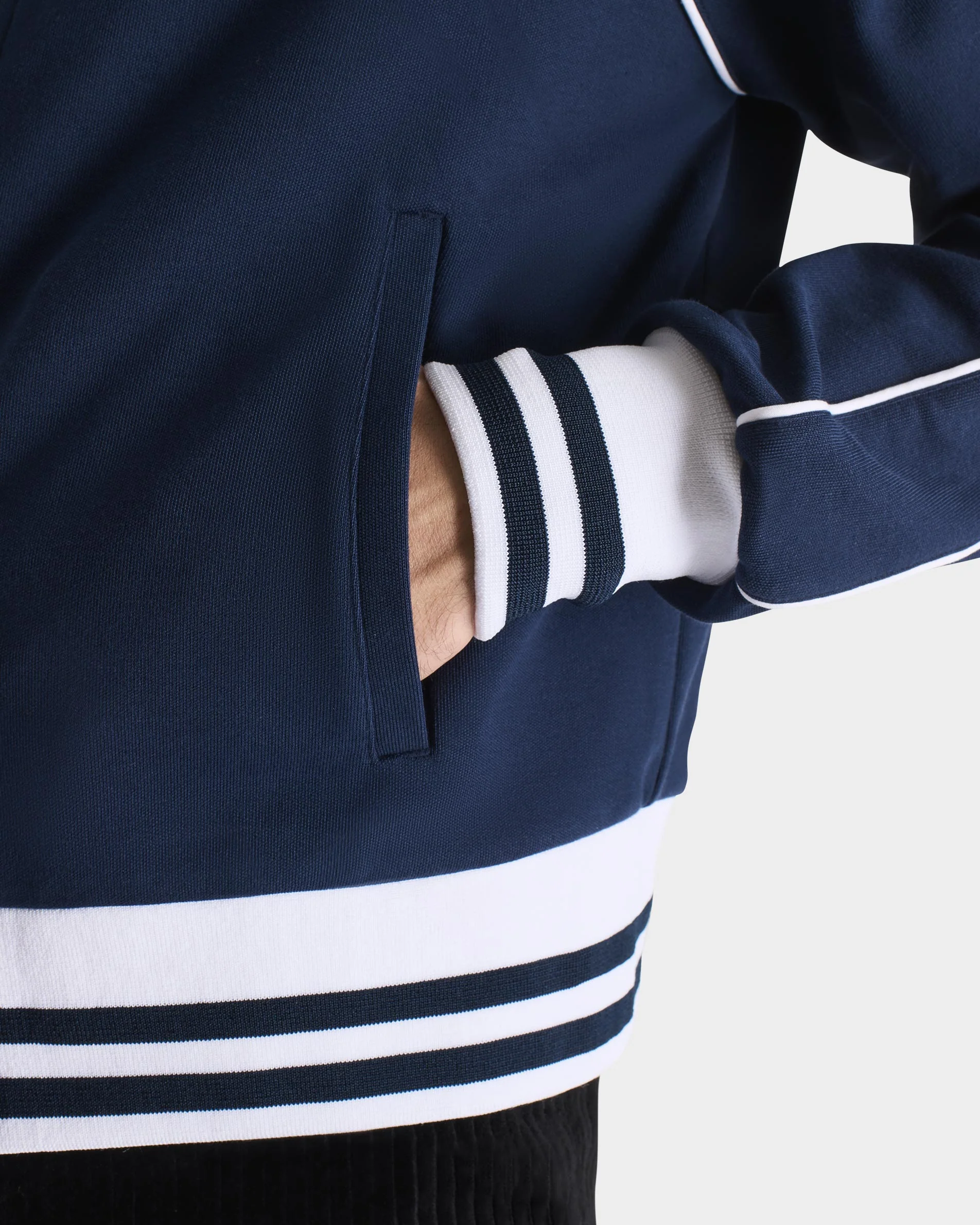 TRACK JACKET EN JERSEY DE POLYCOTON - BLEU FONCĂ - Image 5
