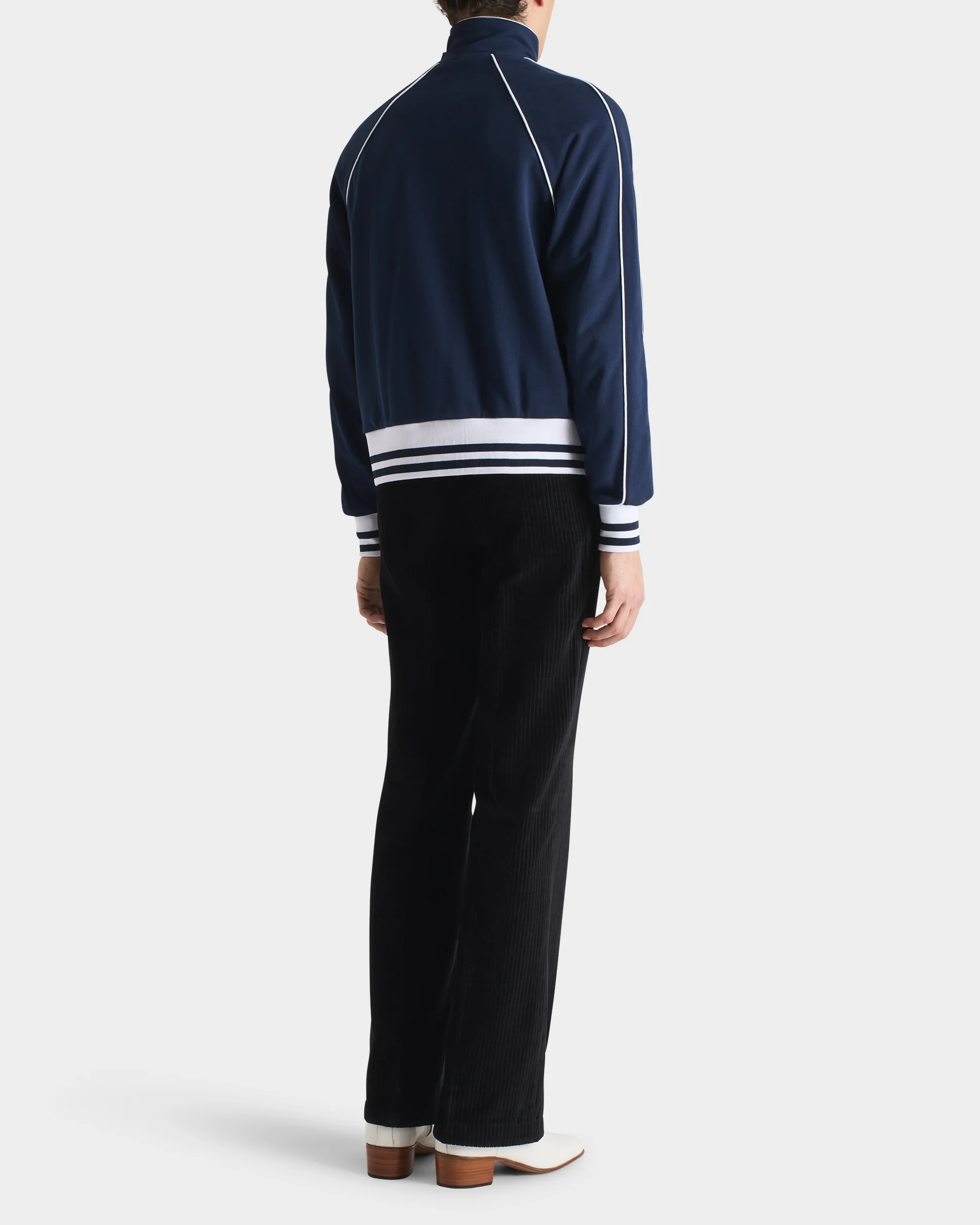 TRACK JACKET EN JERSEY DE POLYCOTON - BLEU FONCĂ - Image 6
