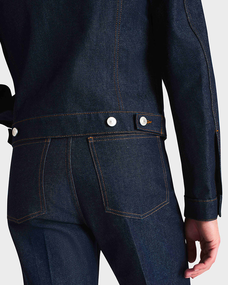 VESTE TRUCKER EN DENIM DE COTON - INDIGO - Image 6